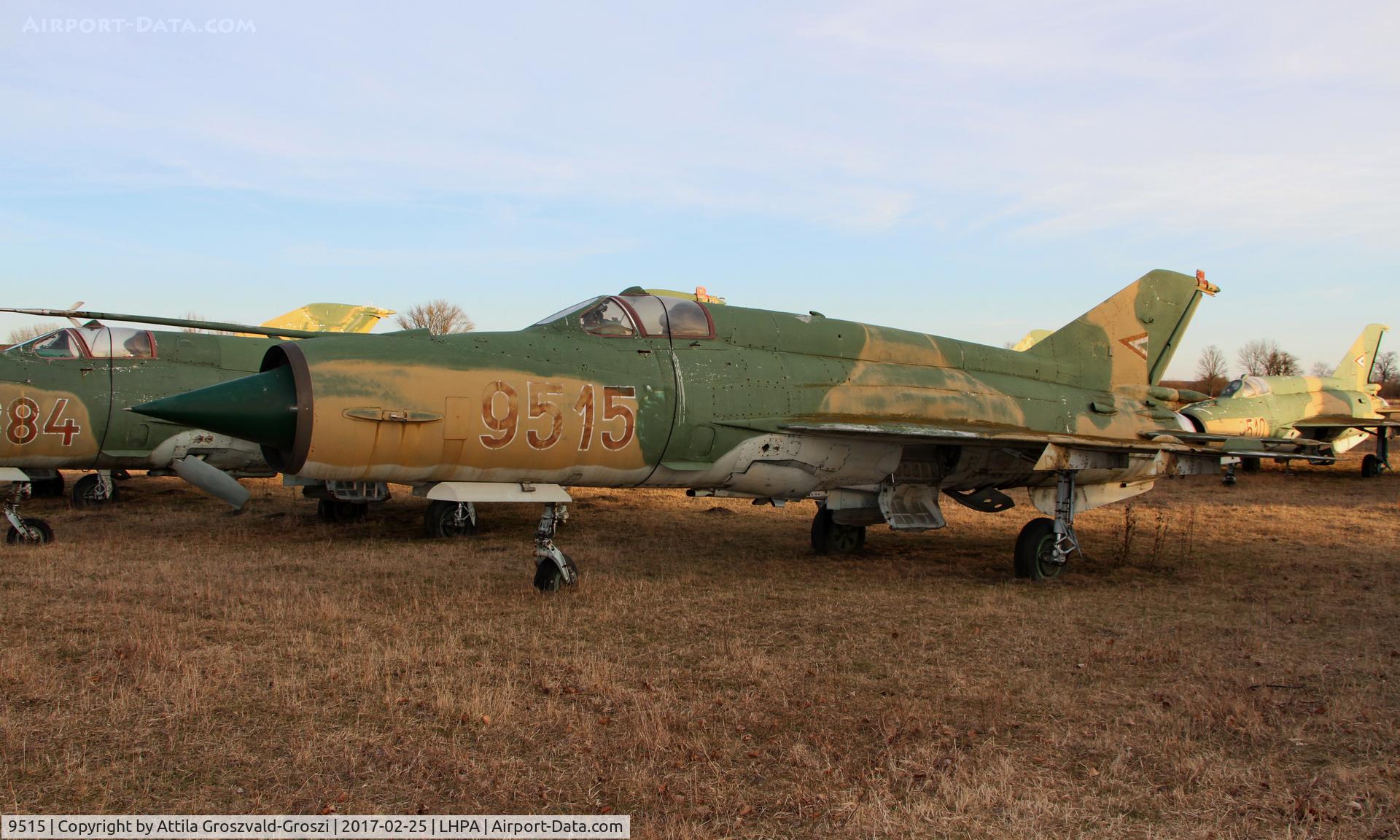 9515, Mikoyan-Gurevich MiG-21MF C/N 969515, Pápa stored off-site airport, Hungary