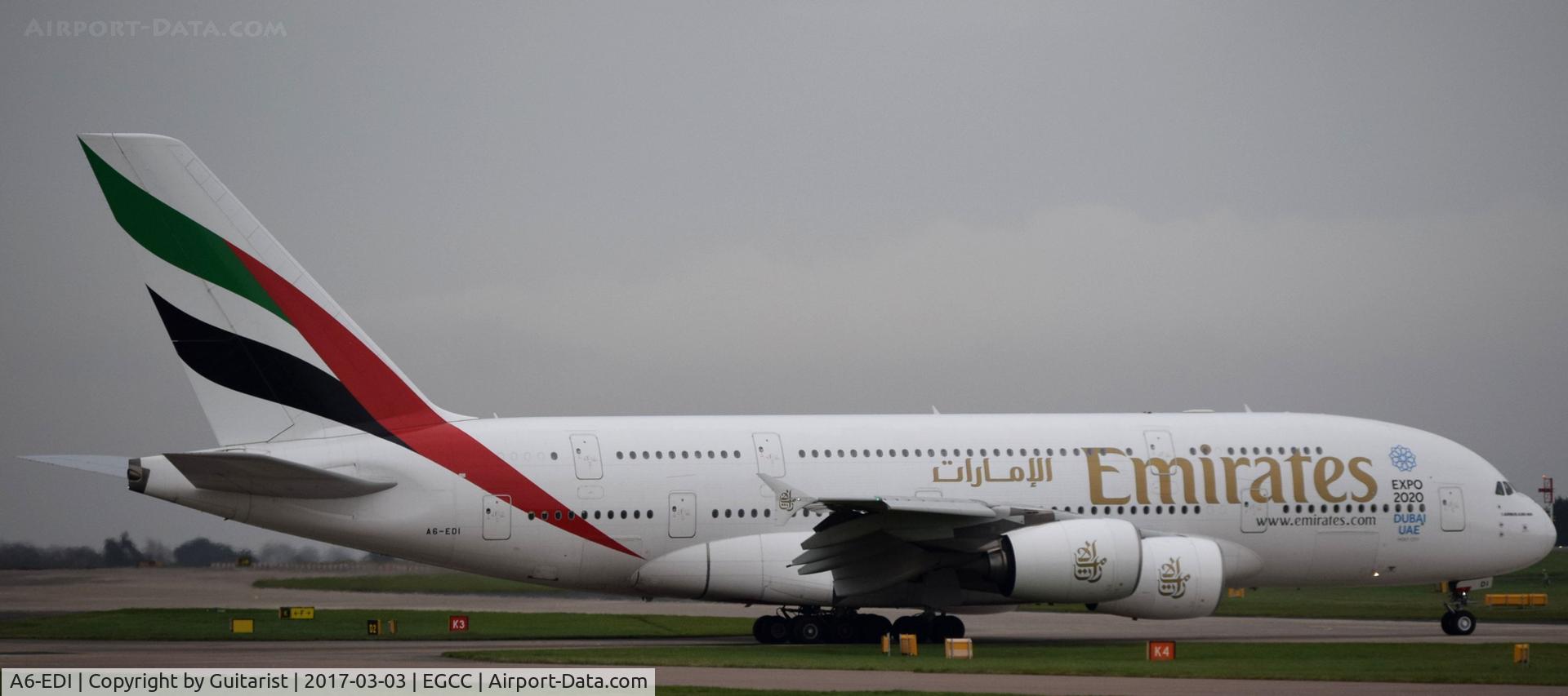 A6-EDI, 2009 Airbus A380-861 C/N 028, At Manchester