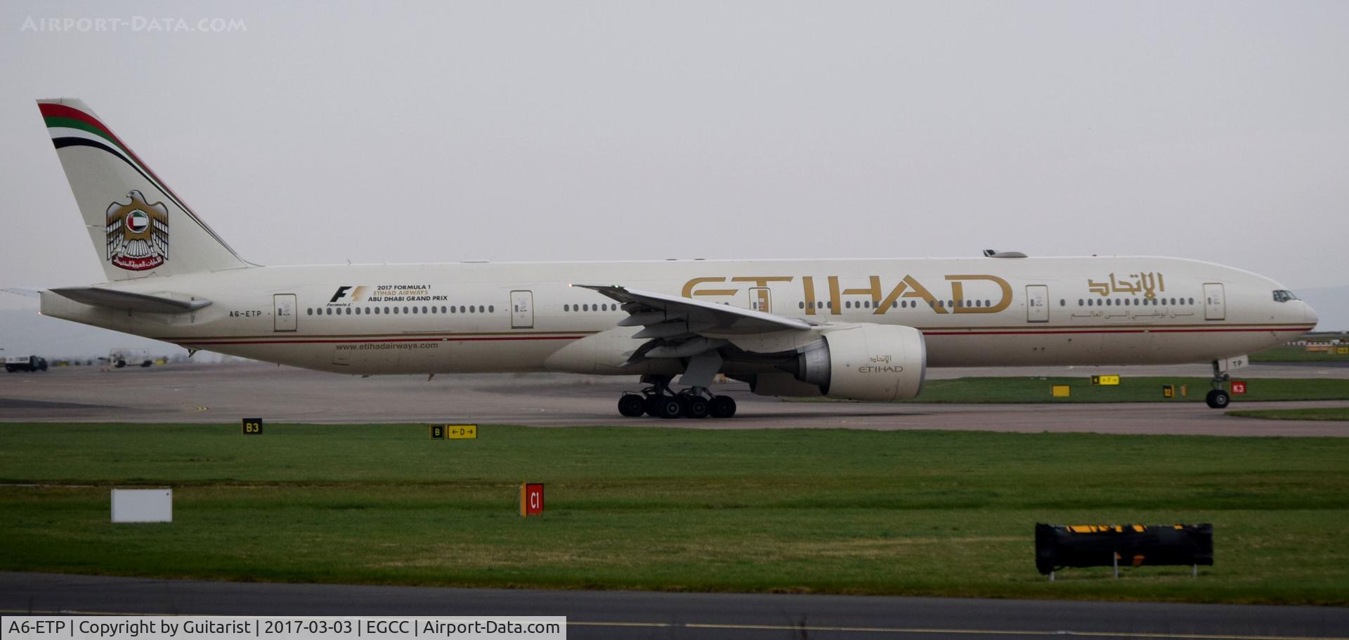 A6-ETP, 2013 Boeing 777-3FX/ER C/N 41699, At Manchester