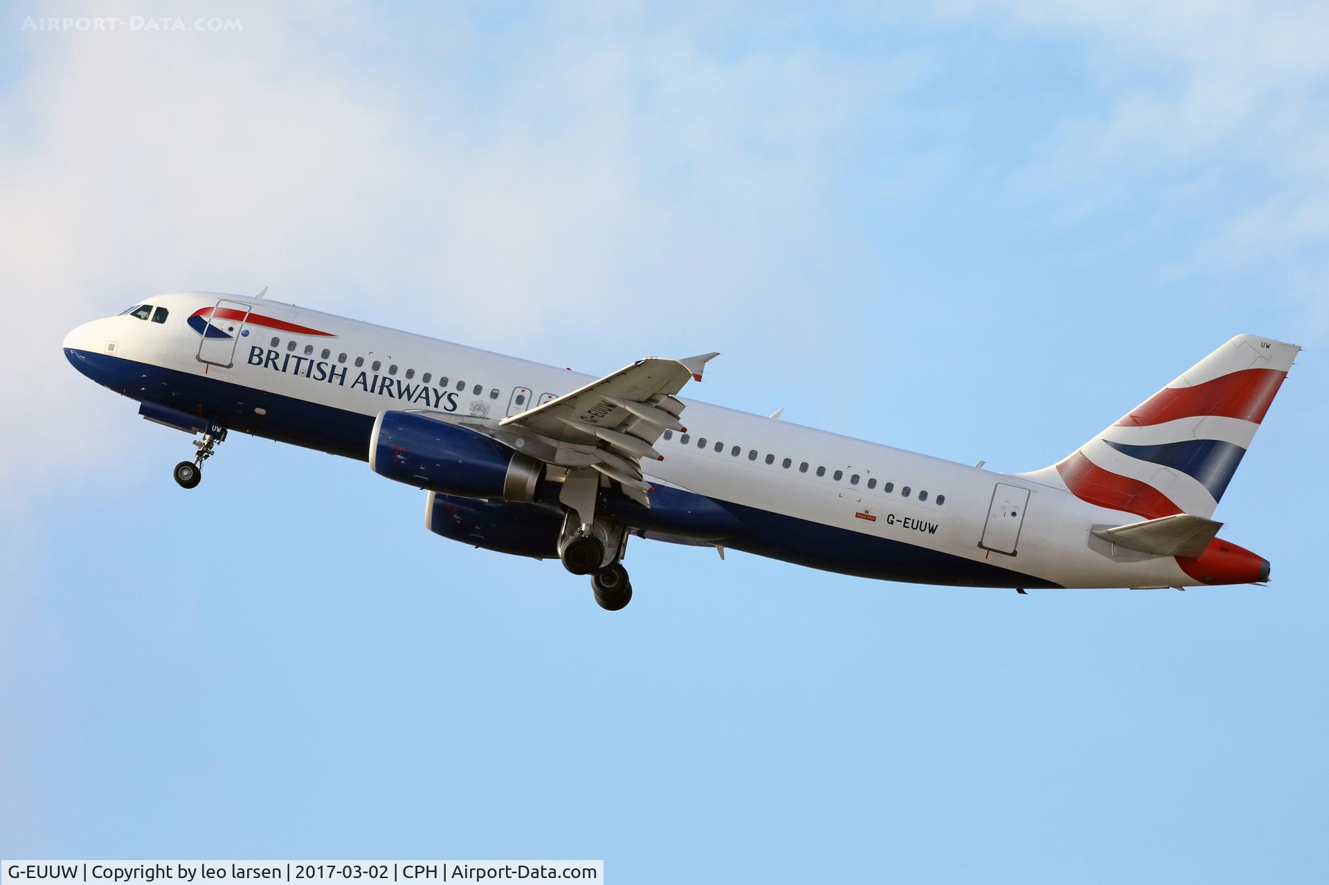 G-EUUW, 2008 Airbus A320-232 C/N 3499, Copenhagen 2.3.2017