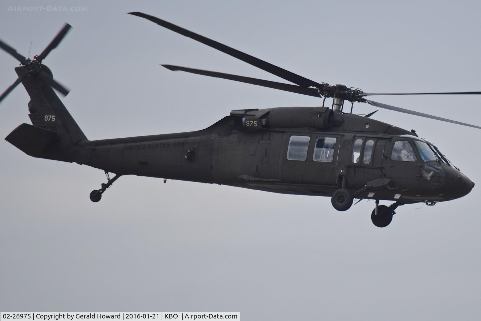02-26975, 2002 Sikorsky UH-60L Black Hawk C/N 70-2777, Departing BOI.  1-183rd AVN BN, Idaho Army National Guard