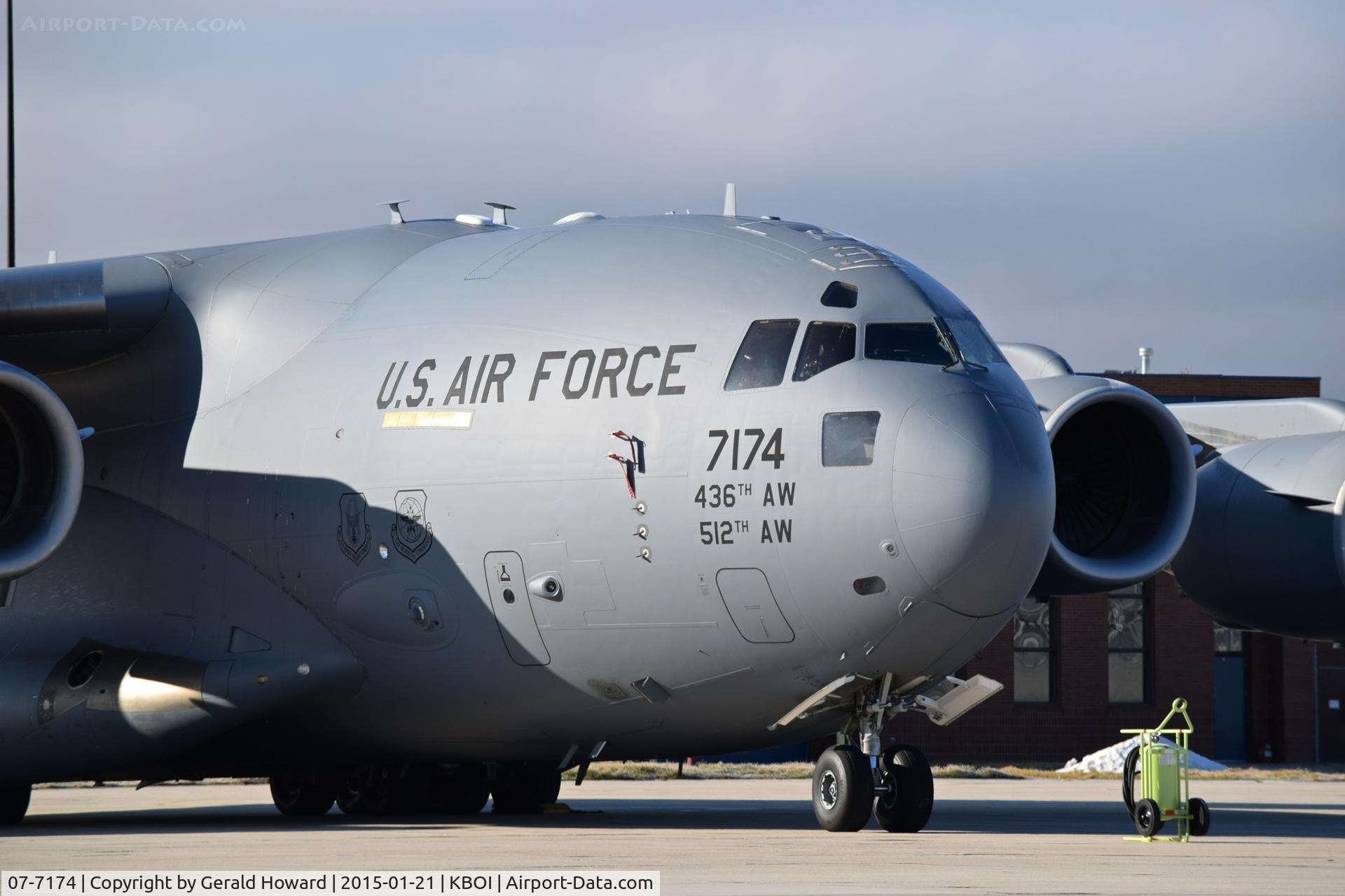 07-7174, 2007 Boeing C-17A Globemaster III C/N F-191/P-174, 436th AW, Dover AFB.