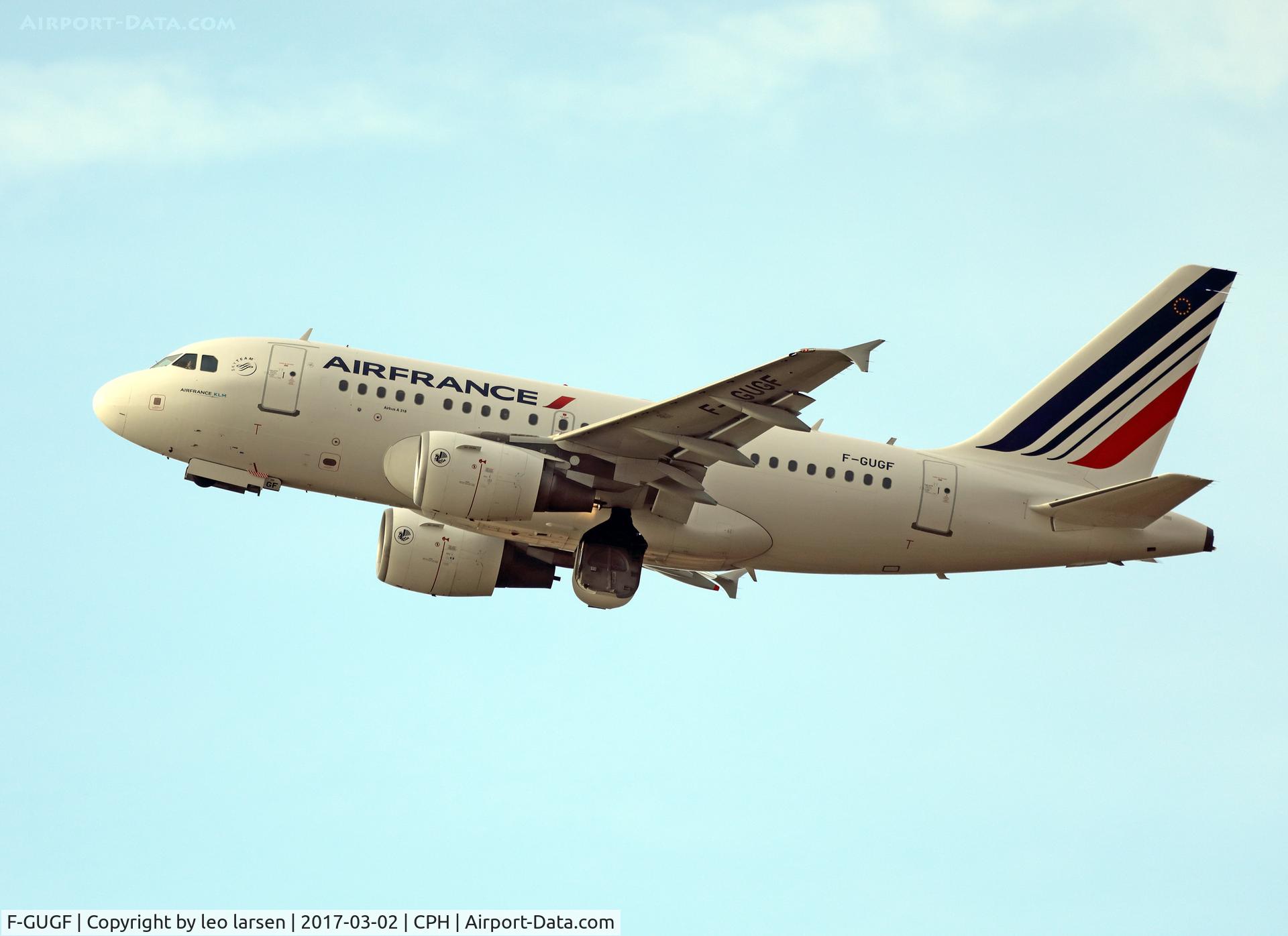 F-GUGF, 2004 Airbus A318-111 C/N 2109, Copenhagen 2.3.2017