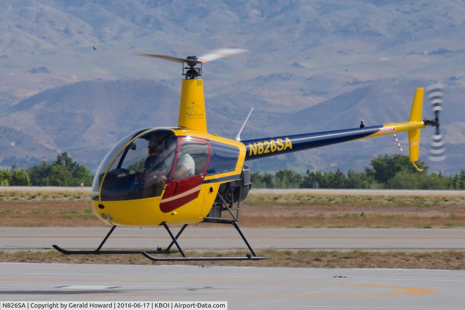 N826SA, 2004 Robinson R22 Beta C/N 3755, About to touch down on the south Helipad.