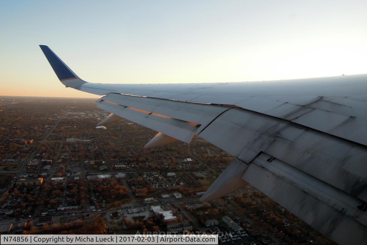N74856, 2004 Boeing 757-324 C/N 32815, Climbing out of Chicago, enroute to LAX
