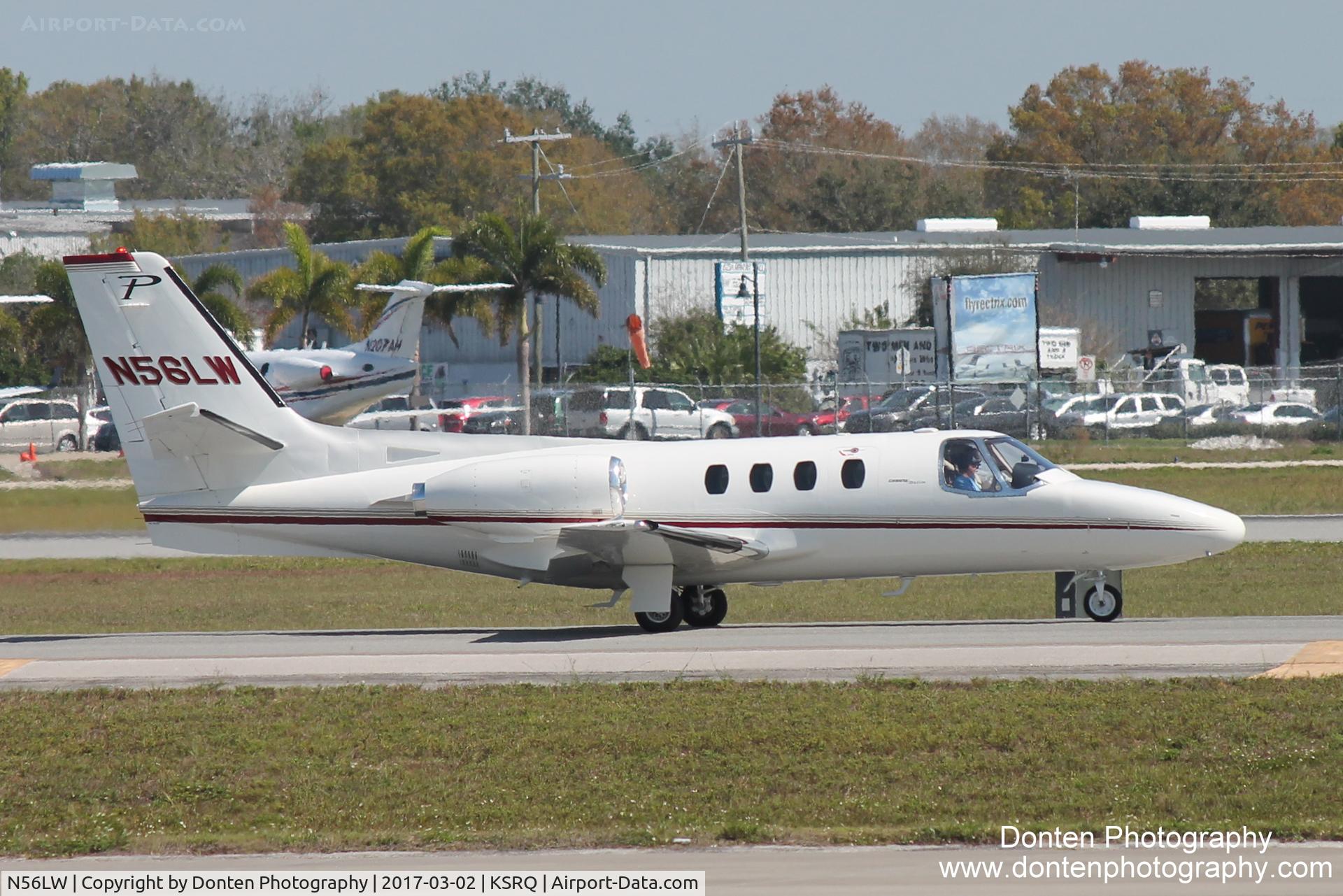 N56LW, 1981 Cessna 501 Citation I/SP C/N 501-0314, Cessna Citation I (N56LW) taxis at Sarasota-Bradenton International Airport prior to flight to Fort Lauderdale International Airport