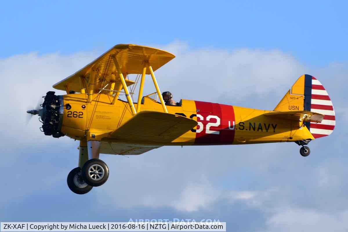 ZK-XAF, Boeing PT-13D Kaydet (E75) C/N 75-5907, At Tauranga