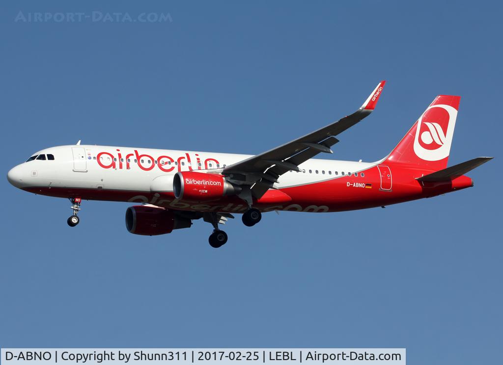 D-ABNO, 2015 Airbus A320-214 C/N 6831, Landing rwy 25R