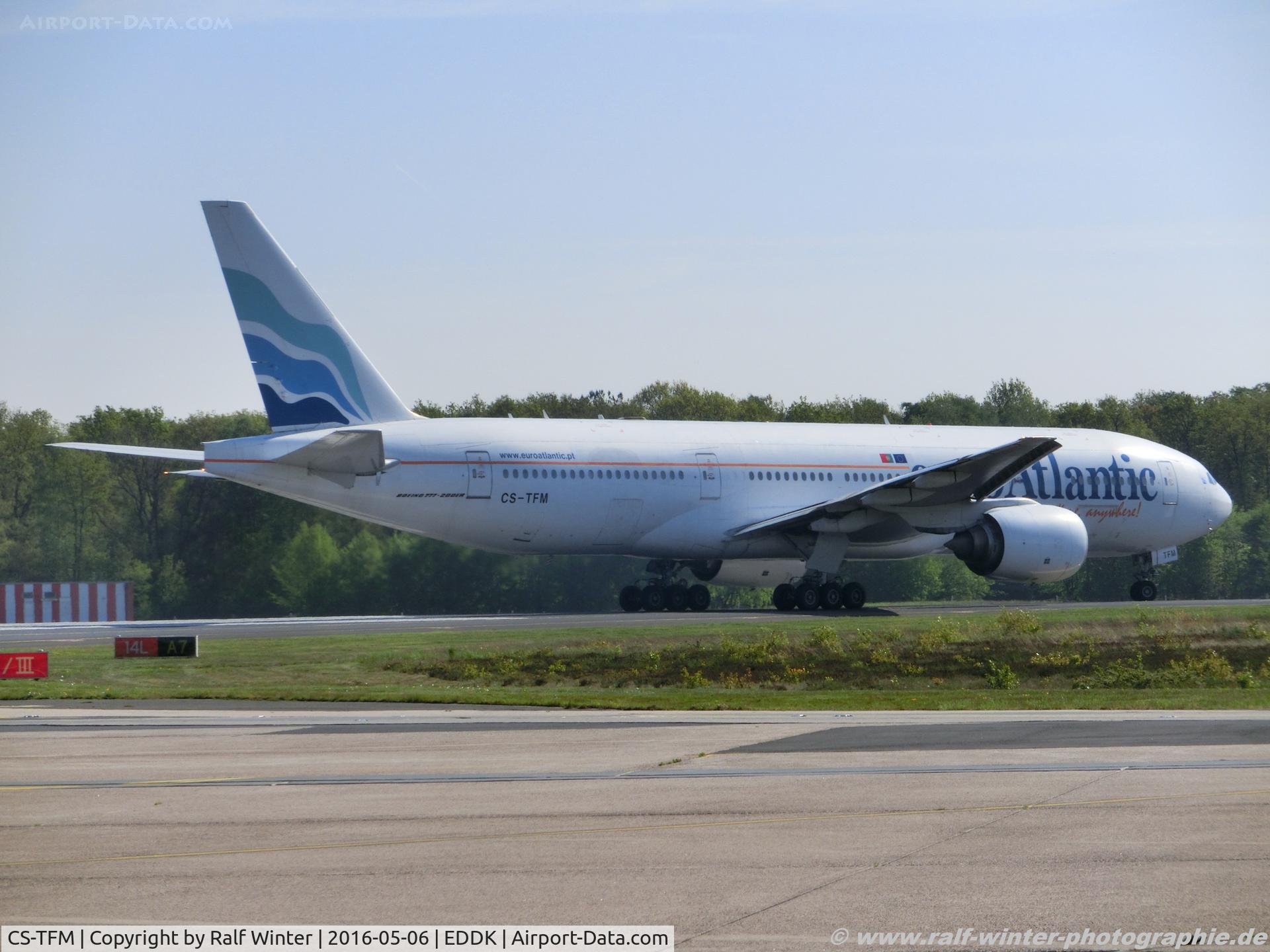 CS-TFM, 1998 Boeing 777-212/ER C/N 28513, Boeing 777-212ER - YU MMZ euroAtlantic - 28513 - CS-TFM - 06.05.2016 - CGN