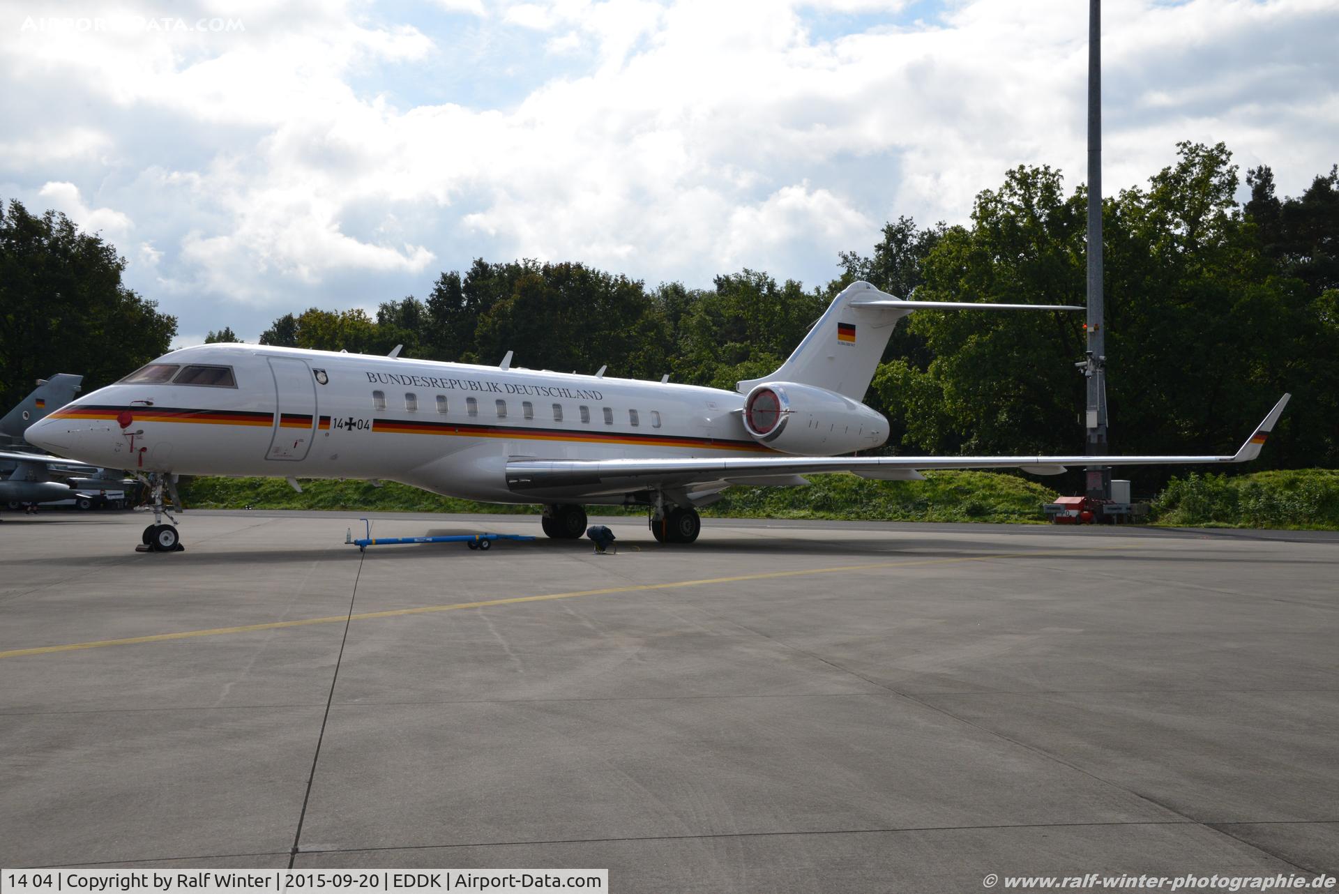 14 04, 2011 Bombardier BD-700-1A11 Global 5000 C/N 9417, Bombardier BD-700-1A11 Global 5000 - GAF German Air Force - 9417 - 14+04 - 20.09.2015 - CGN