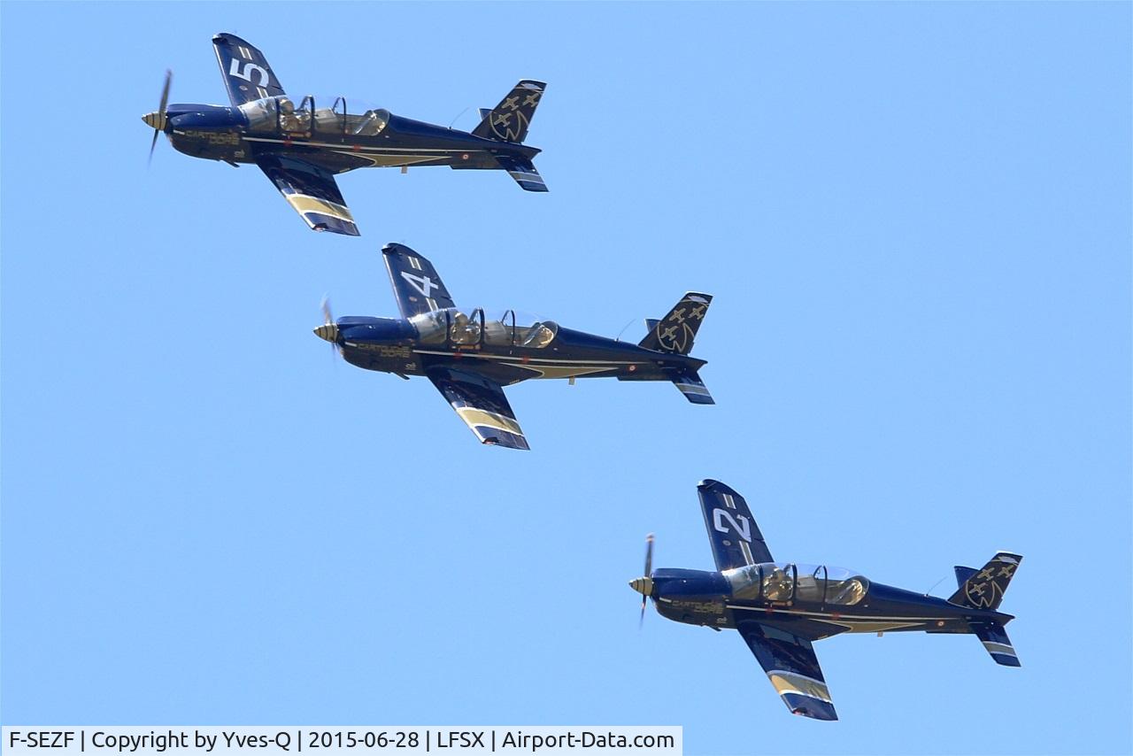 F-SEZF, Socata TB-30 Epsilon C/N 141, Socata TB-30 Epsilon (F-SEZF), French Air Force aerobatic tean on display, Luxeuil-Saint Sauveur Air Base 116 (LFSX)