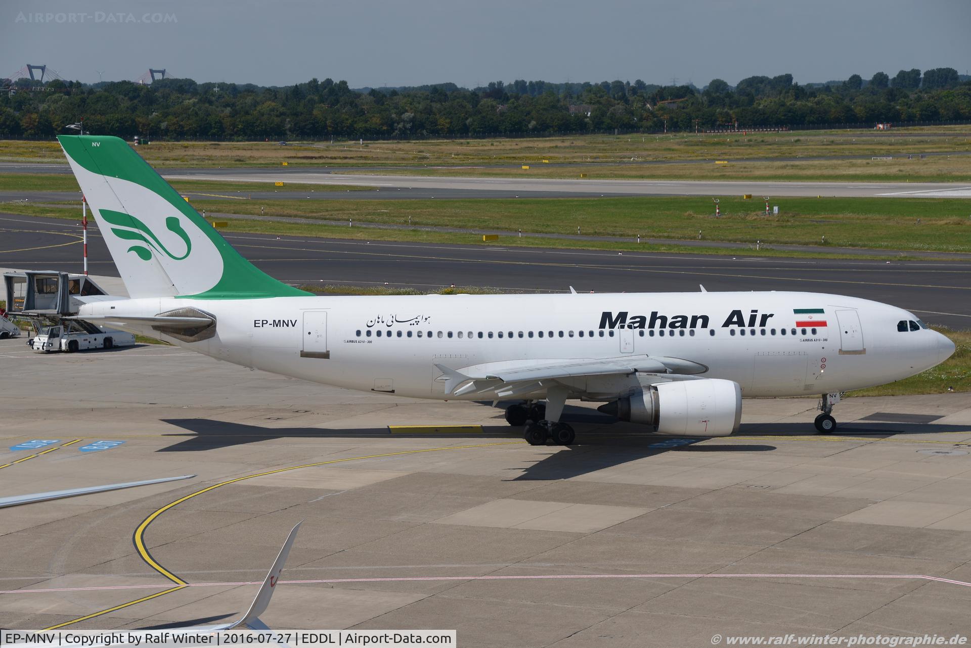 EP-MNV, 1991 Airbus A310-304 C/N 567, Airbus A310-304 - W5 IRM Mahan Air - 567 - EP-MNV - 27.07.2016 - DUS