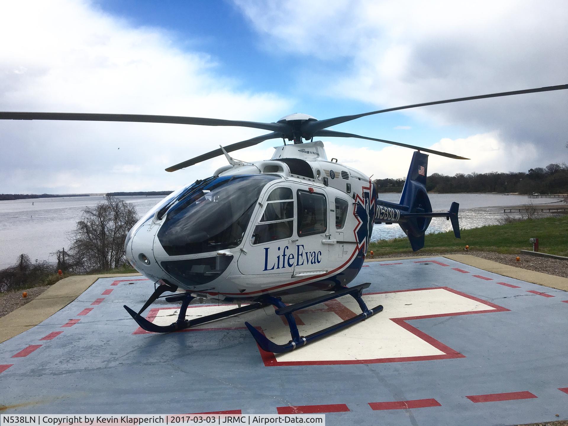 N538LN, Eurocopter EC-135P-2 C/N 0480, Image captured at John Randolph Medical Center in Hopewell Virginia on March 3rd, 2017 at around 1:30PM with iPhone 6S
