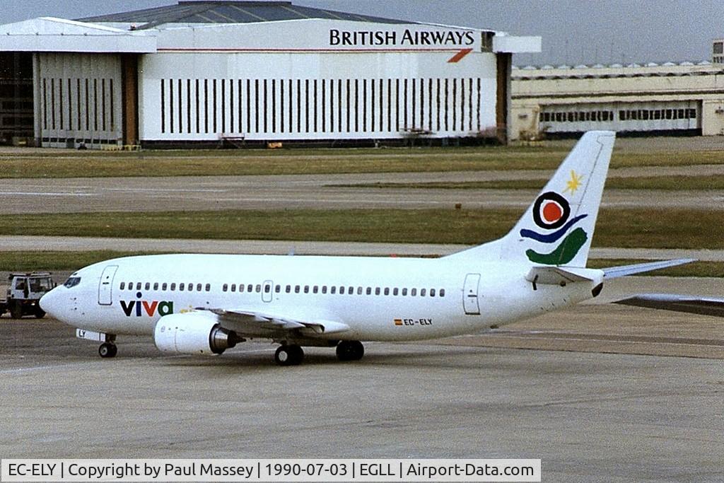 EC-ELY, 1988 Boeing 737-3K9 C/N 24211, Operated by Viva Air. Scan.