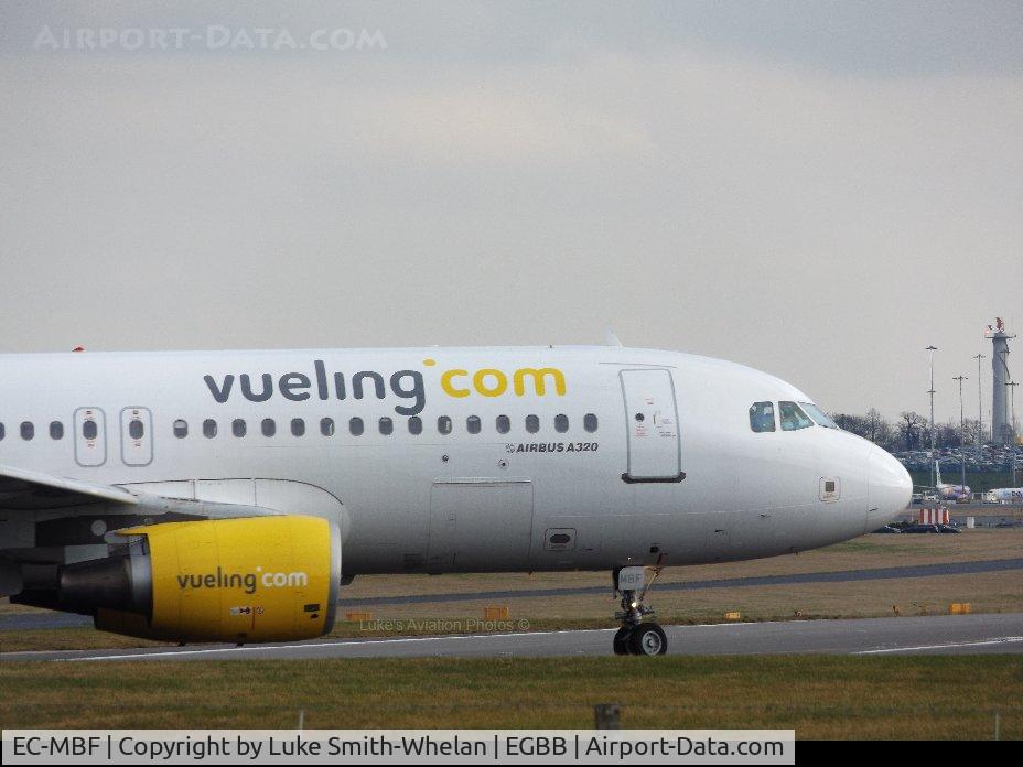 EC-MBF, 2008 Airbus A320-214 C/N 3492, At Birmingham Airport.
