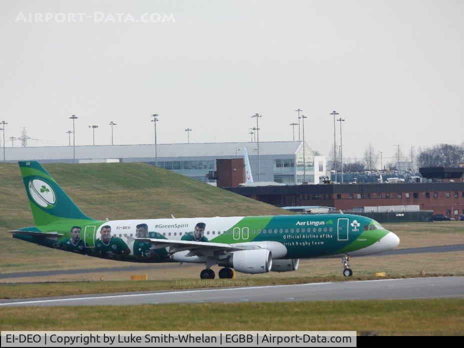 EI-DEO, 2005 Airbus A320-214 C/N 2486, At Birmingham Airport.