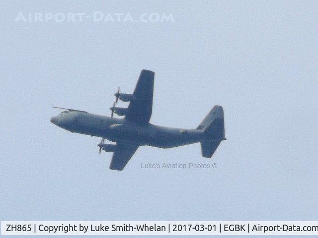 ZH865, 1996 Lockheed Martin C-130J-30 Hercules C.4 C/N 382-5408, Flying over Sywell Aerodrome. (Northampton.)