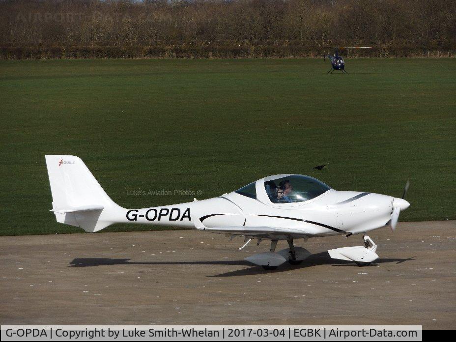 G-OPDA, 2008 Aquila A210 (AT01) C/N AT01-180, At Sywell Aerodrome today.