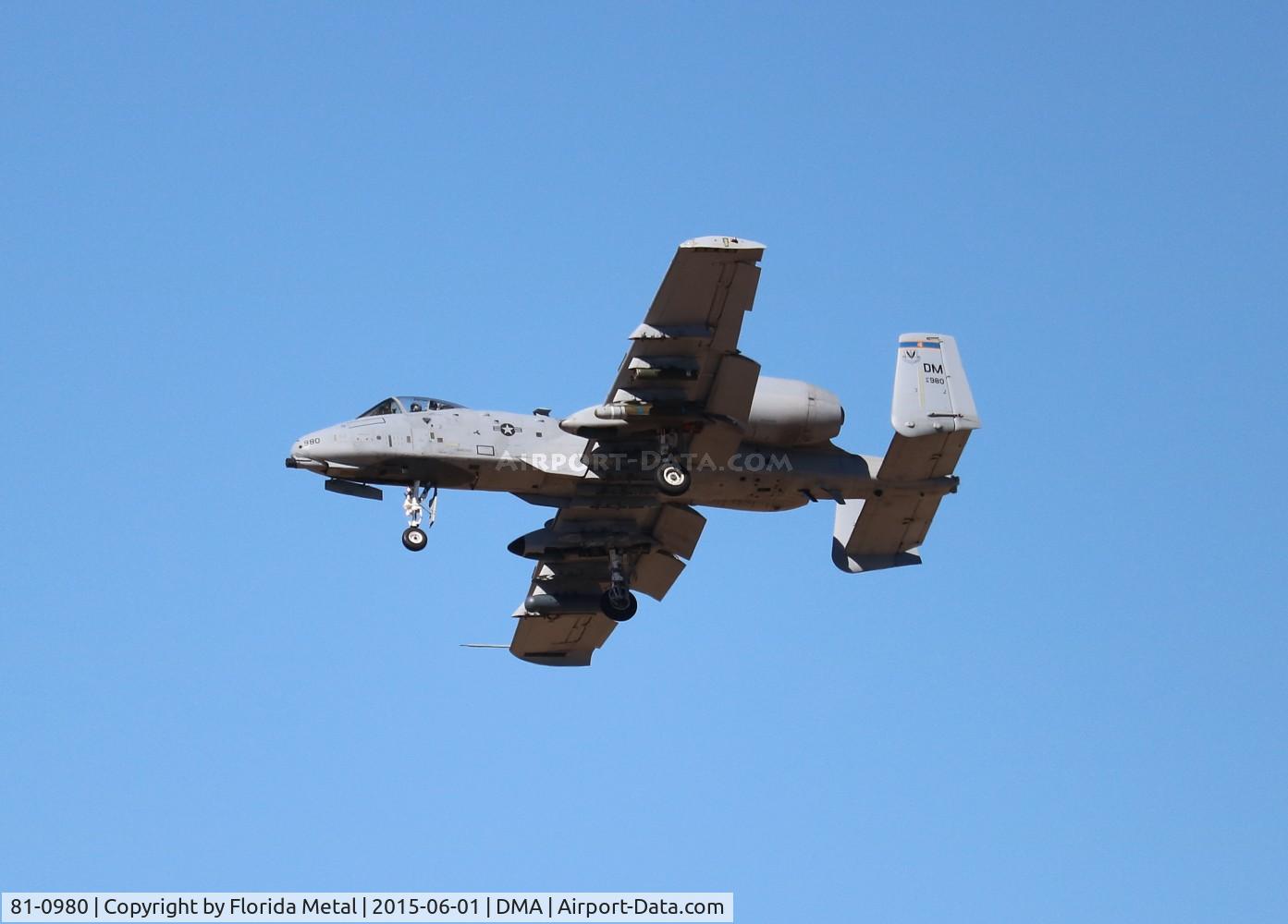 81-0980, 1980 Fairchild Republic A-10A Thunderbolt II C/N A10-0675, A-10A