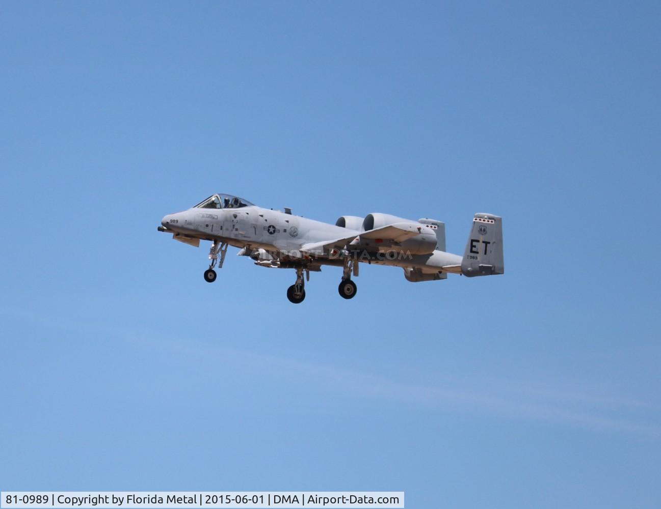 81-0989, 1981 Fairchild Republic A-10C Thunderbolt II C/N A10-0684, A-10C