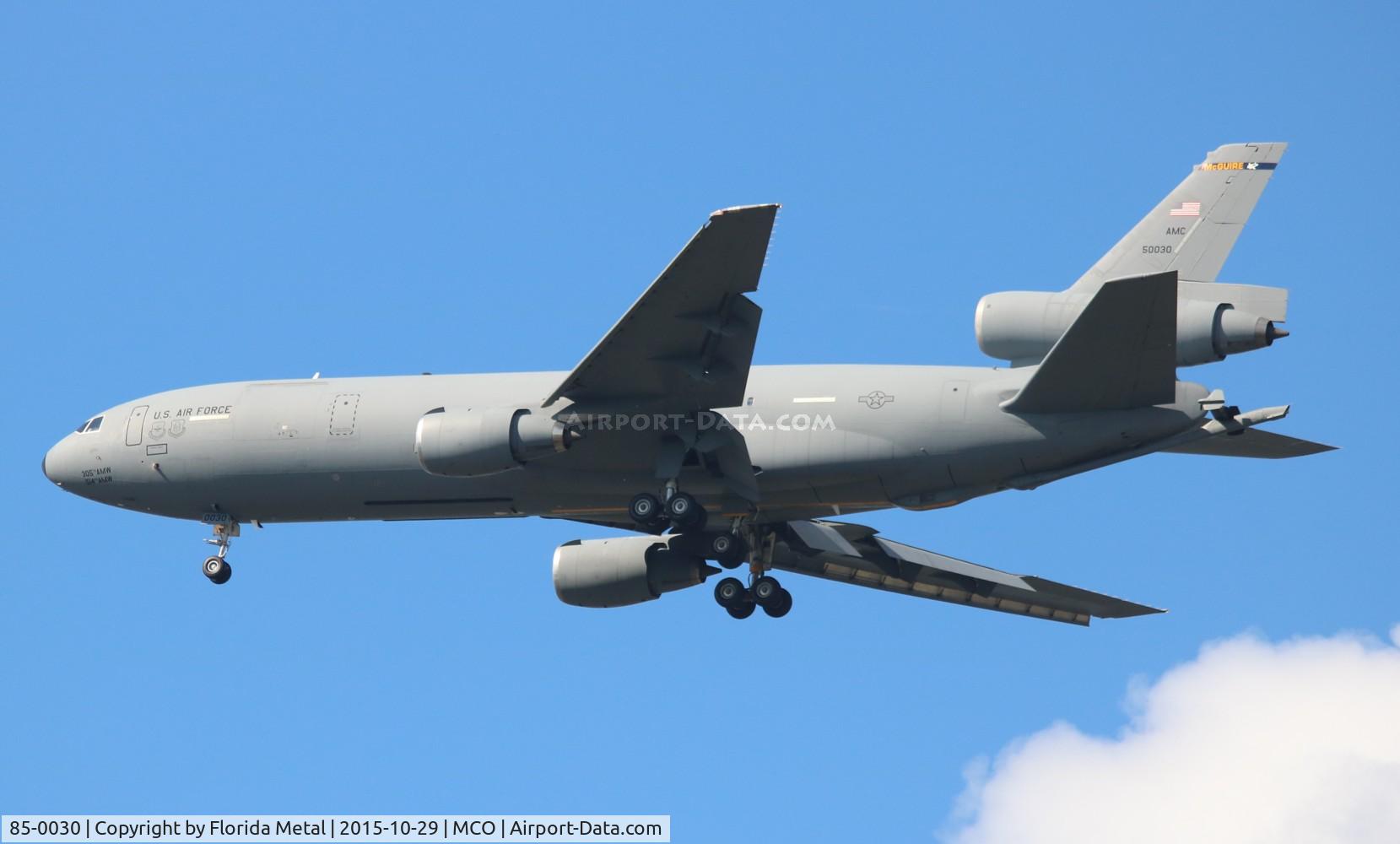 85-0030, 1985 McDonnell Douglas KC-10A Extender C/N 48235, KC-10A