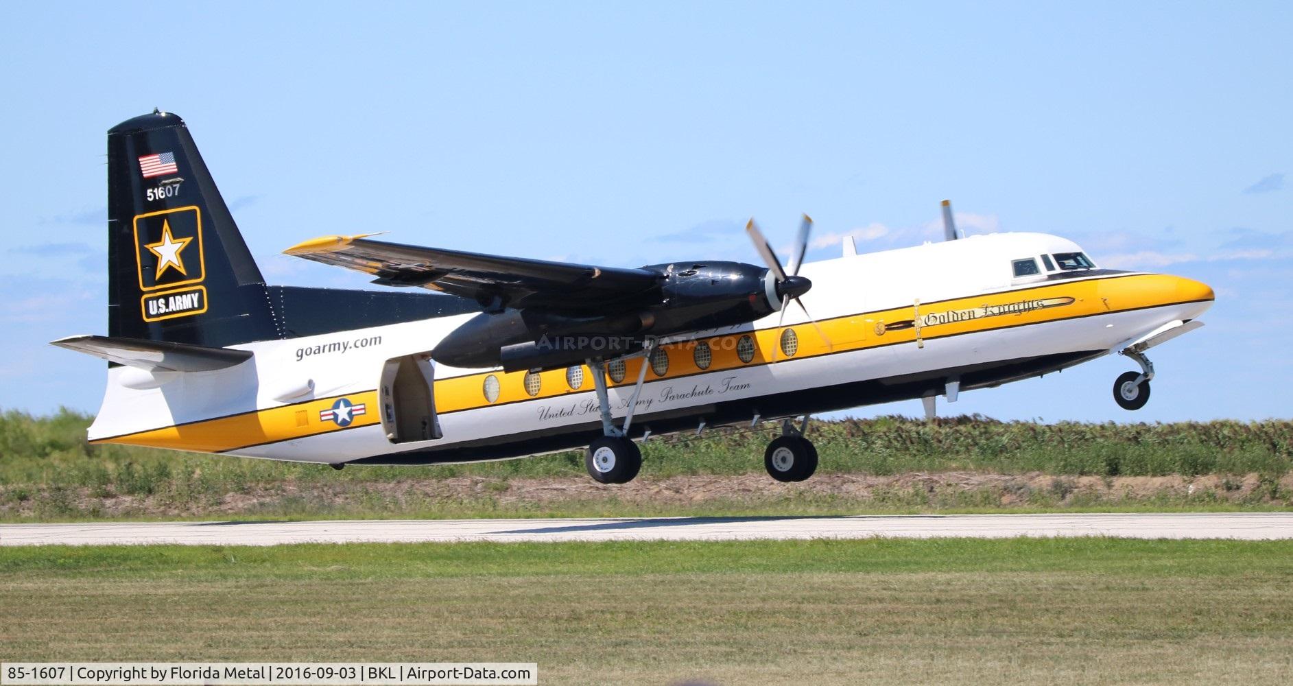85-1607, 1983 Fokker C-31A (F27-400M) Troopship C/N 10653, C-31A Golden Knights