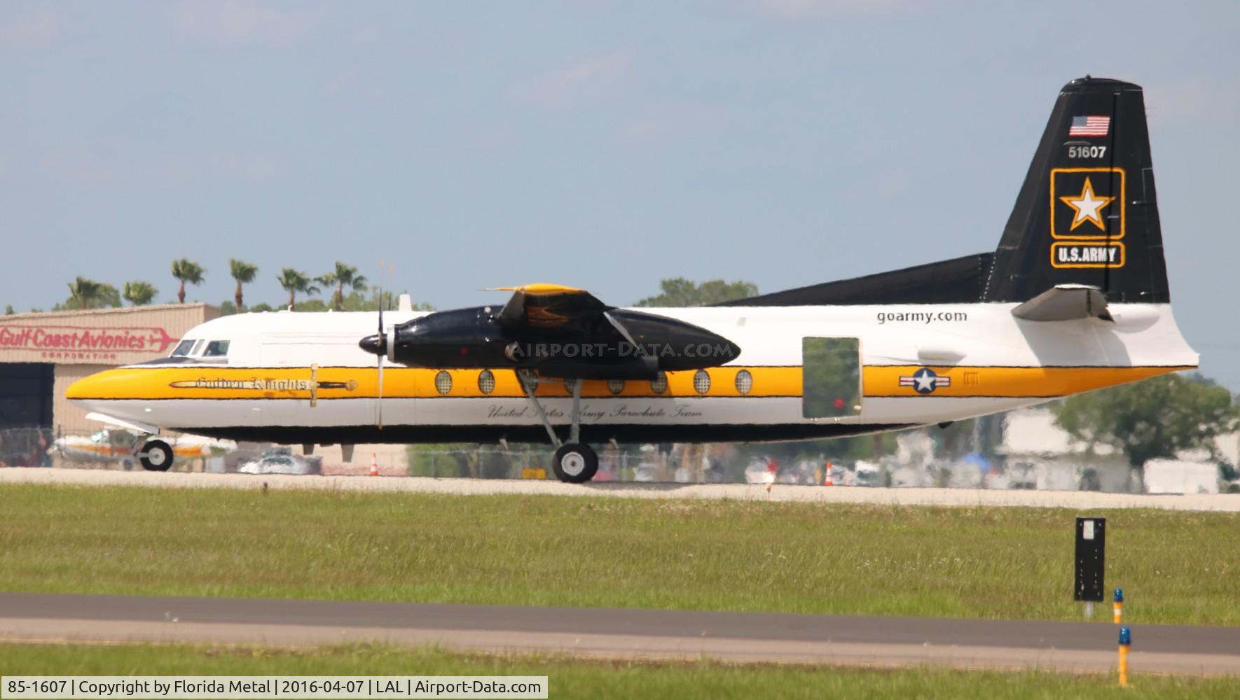 85-1607, 1983 Fokker C-31A (F27-400M) Troopship C/N 10653, C-31A