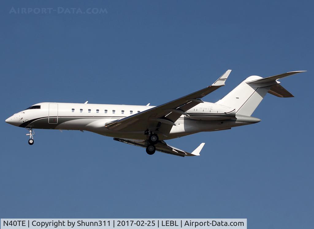 N40TE, 2014 Bombardier BD-700-1A11 Global 5000 C/N 9674, Landing rwy 25R