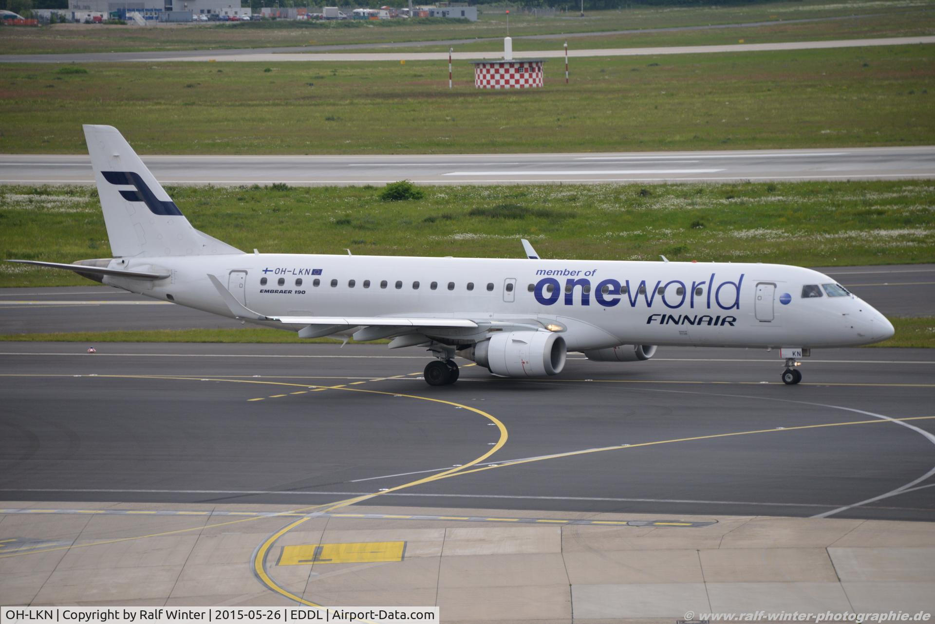 OH-LKN, 2009 Embraer 190LR (ERJ-190-100LR) C/N 19000252, Embraer ERJ-190LR 190-100LR - AY FIN Finair 'One World' livery - 19000252 - OH-LKN - 26.05.2015 - DUS