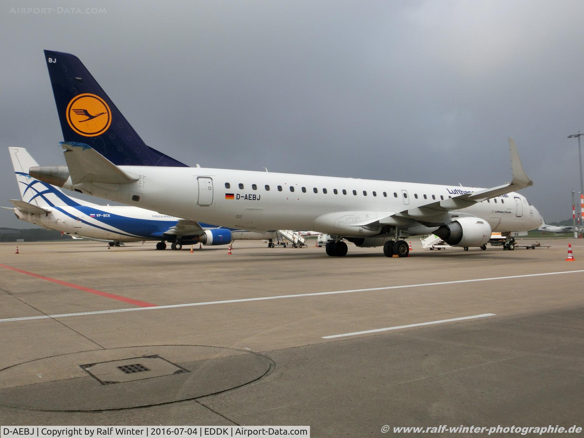D-AEBJ, 2011 Embraer 195LR (ERJ-190-200LR) C/N 19000486, Embraer ERJ-195LR (190-200LR) - CL CLH Lufthansa Cityline - 19000486 - D-AEBJ - 04.06.2016 - CGN