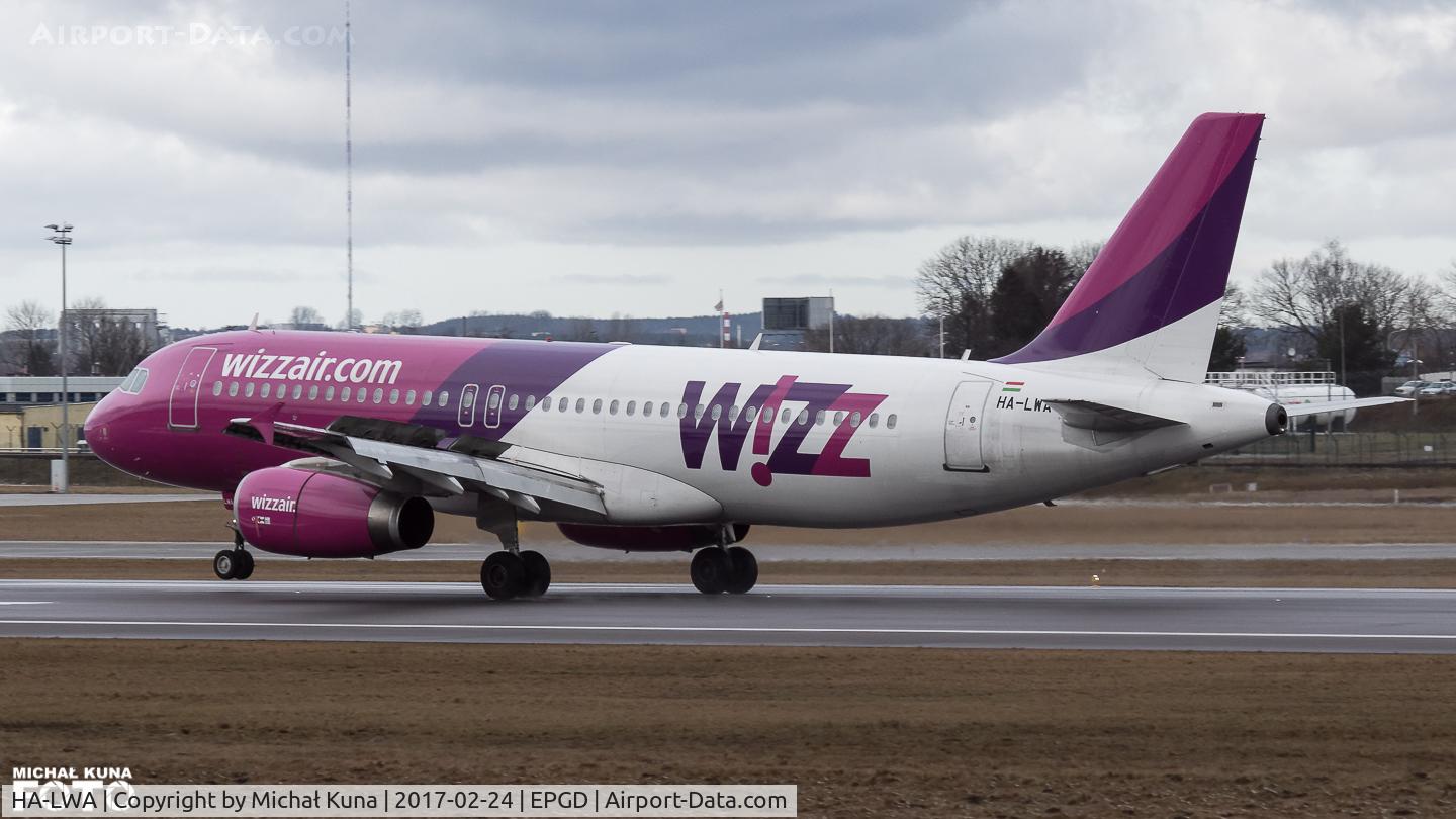 HA-LWA, 2010 Airbus A320-232 C/N 4223, at Lech Walesa Airport