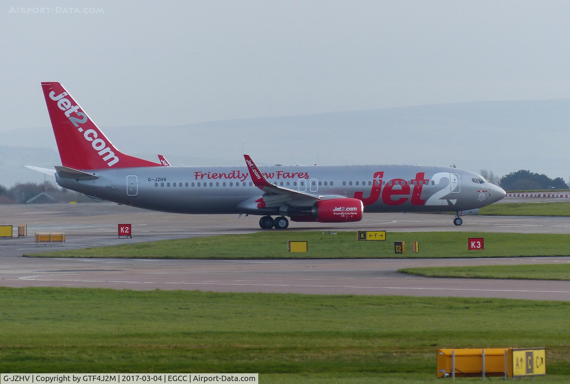 G-JZHV, 2017 Boeing 737-8MG C/N 63152, G-JZHV at Manchester 4.3.17