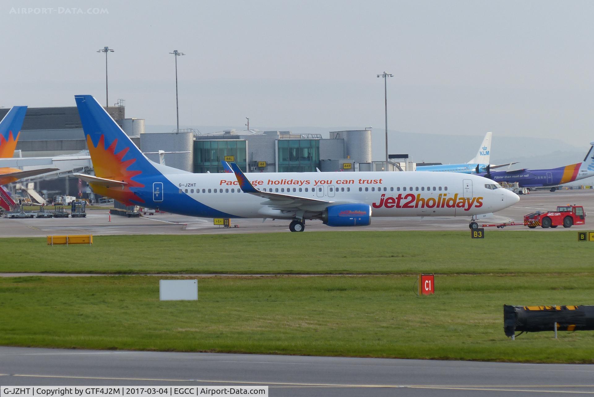 G-JZHT, 2017 Boeing 737-8MG C/N 63150, G-JZHT at Manchester 4.3.17
