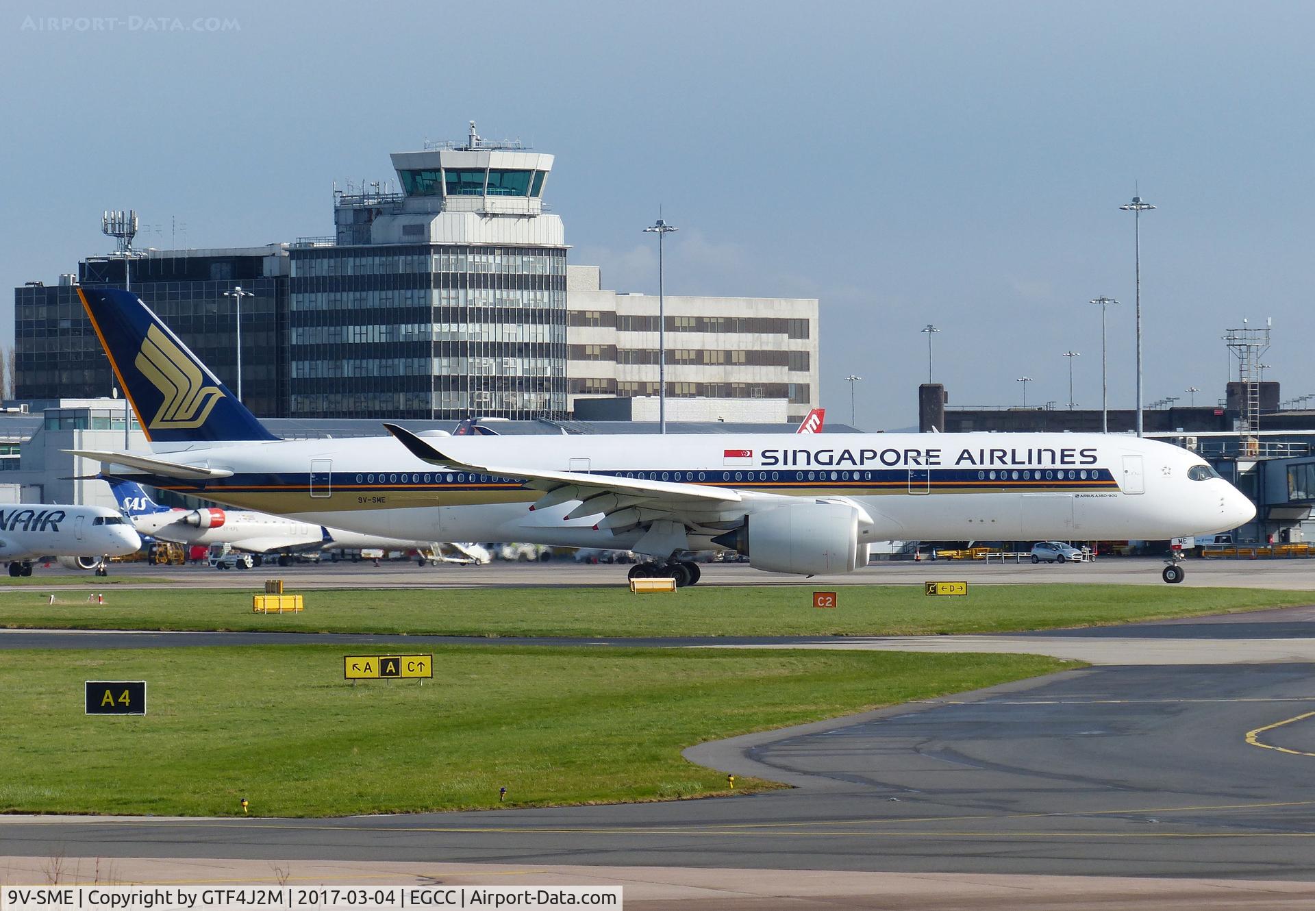 9V-SME, 2016 Airbus A350-941 C/N 041, 9V-SME at Manchester 4.3.17