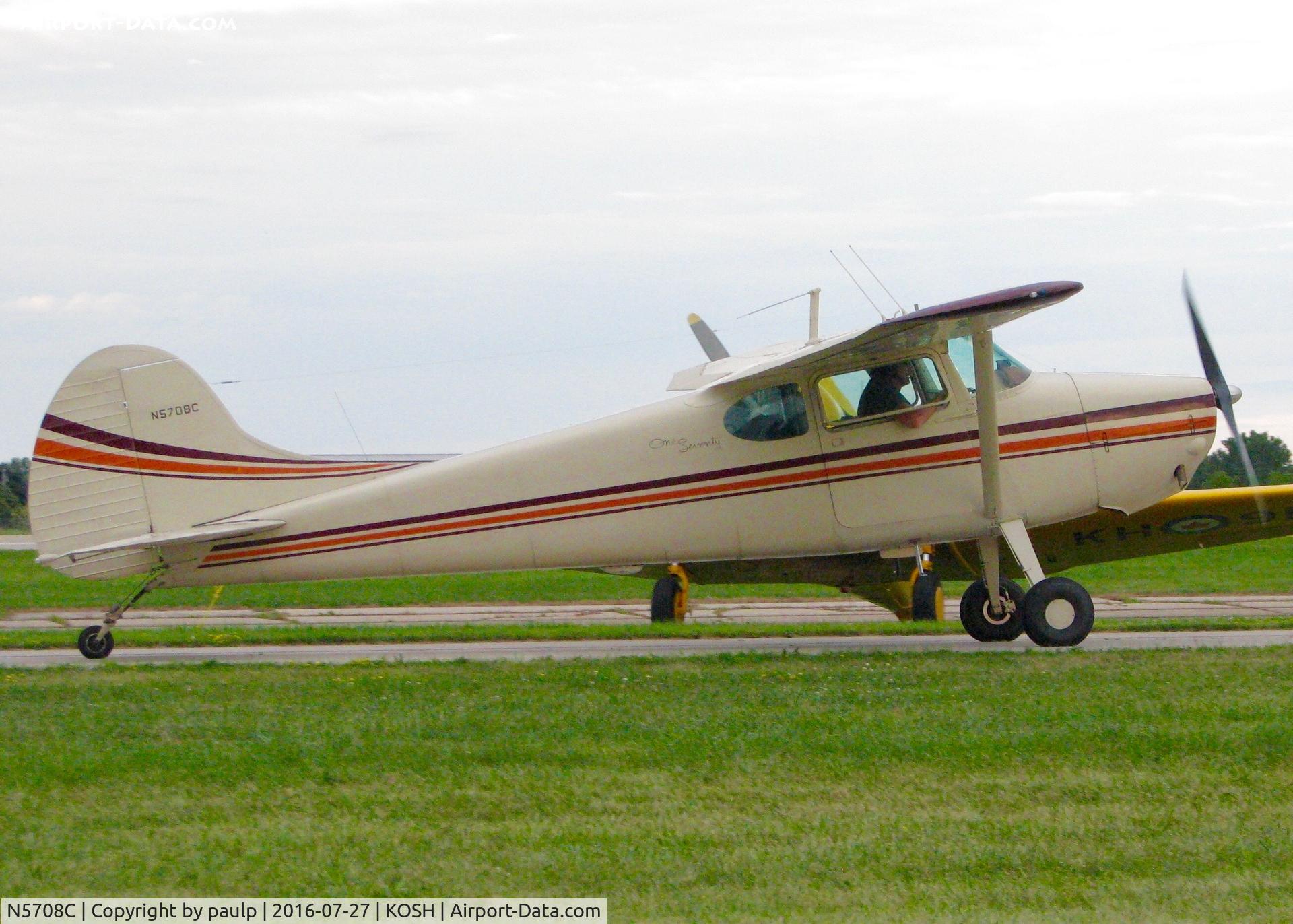 N5708C, 1950 Cessna 170A C/N 19662, At Oshkosh.