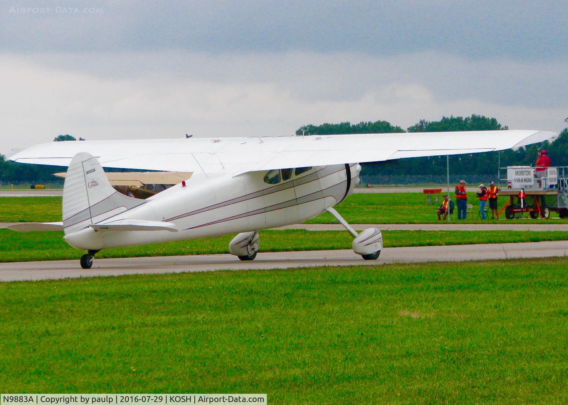 N9883A, 1950 Cessna 195A C/N 7585, At Oshkosh.