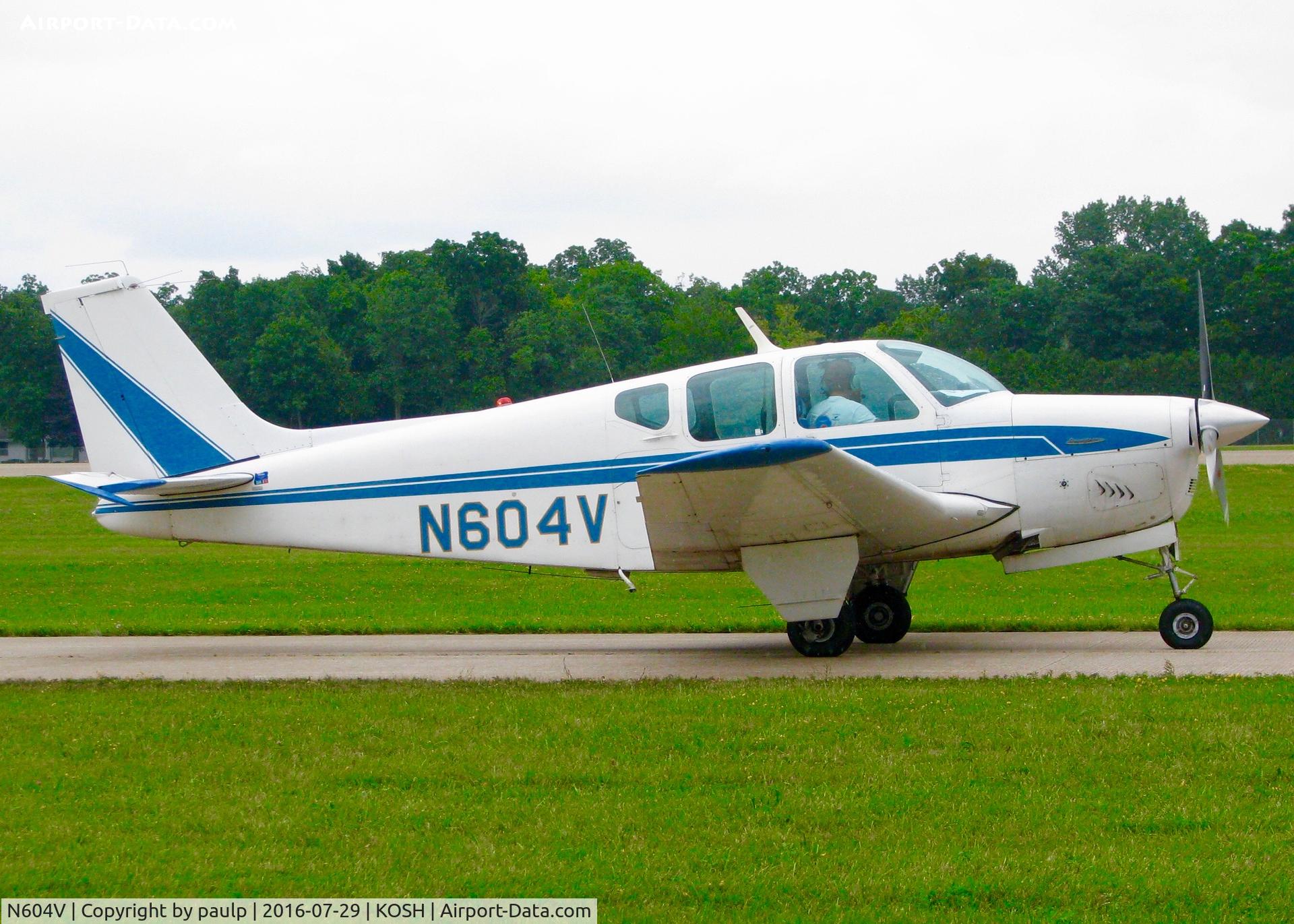 N604V, 1960 Beech 35-33 Debonair C/N CD-124, At Oshkosh.