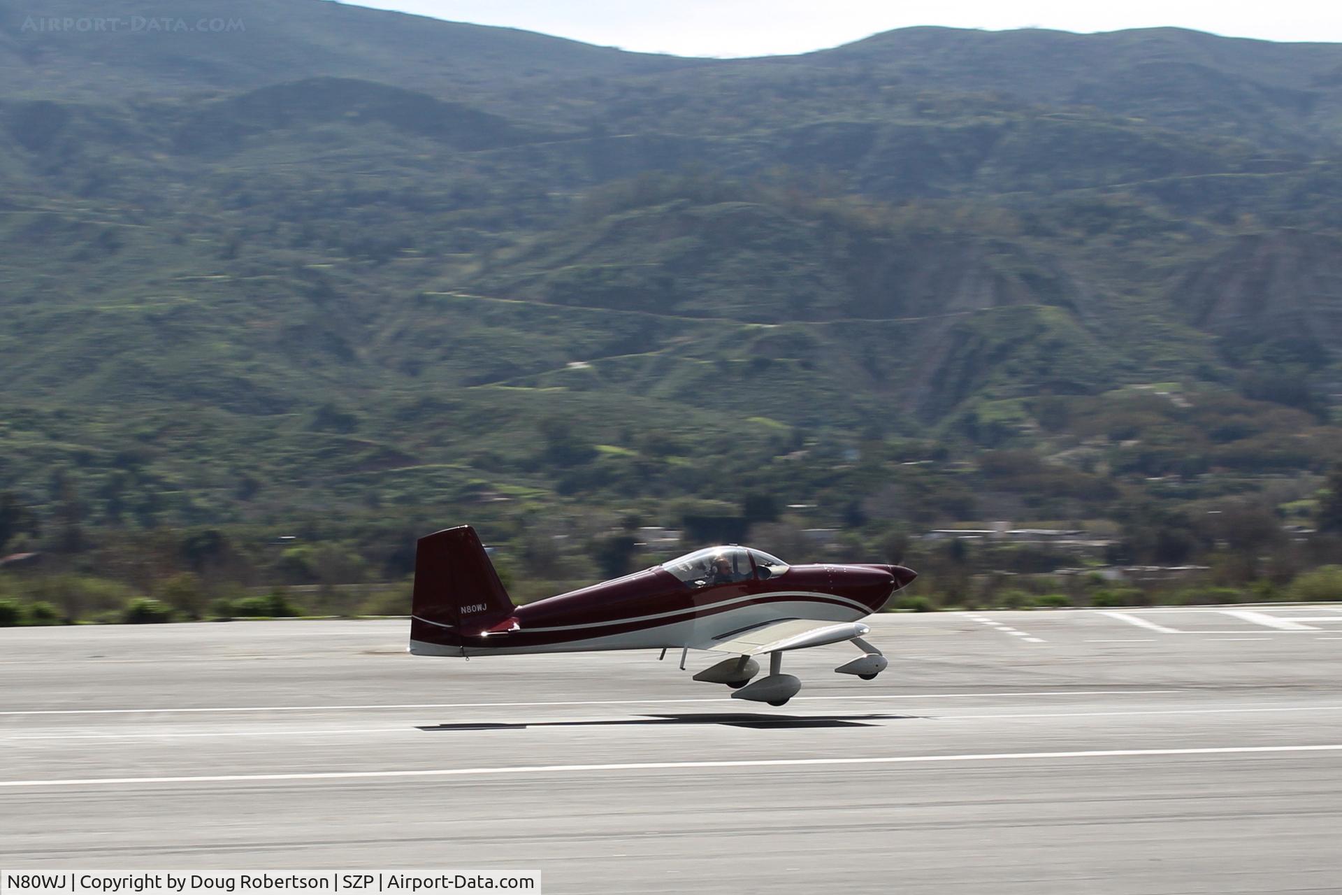 N80WJ, 2014 Vans RV-7A C/N 72575, 2015 Richmond VAN's RV-7A, ECI TITAN I0X-360-A41N 191 Hp, liftoff Rwy 22