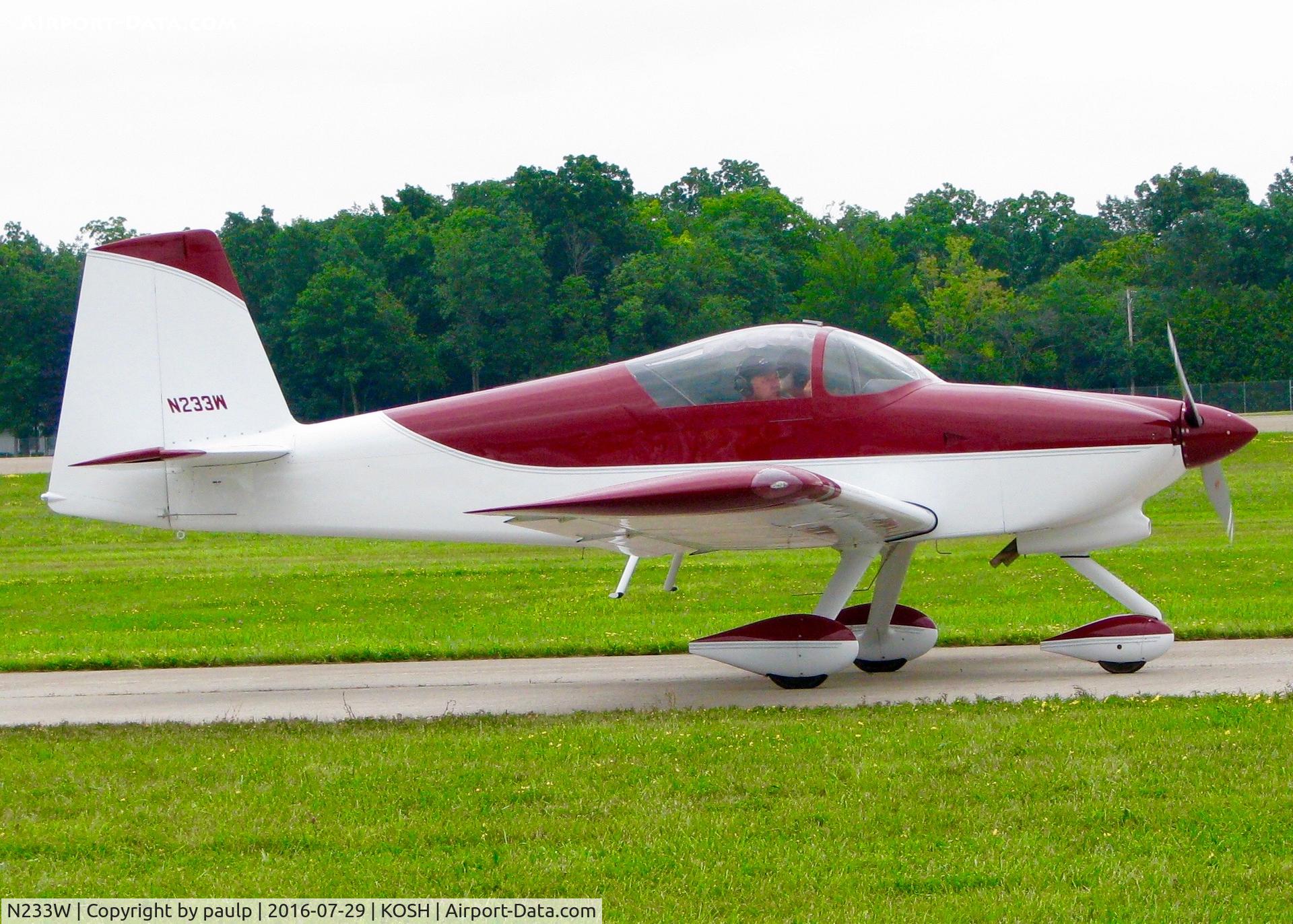 N233W, 2007 Vans RV-7A C/N 71973, At Oshkosh.