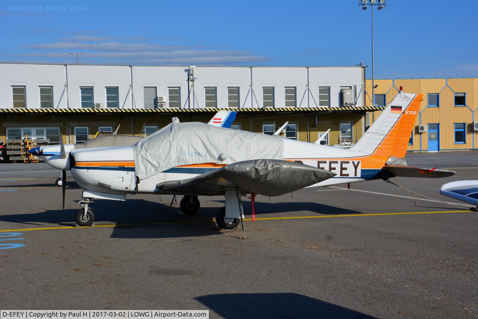 D-EFEY, Piper PA-28 C/N 28R-35718, Piper PA-28 resting at Graz airport, LOWG