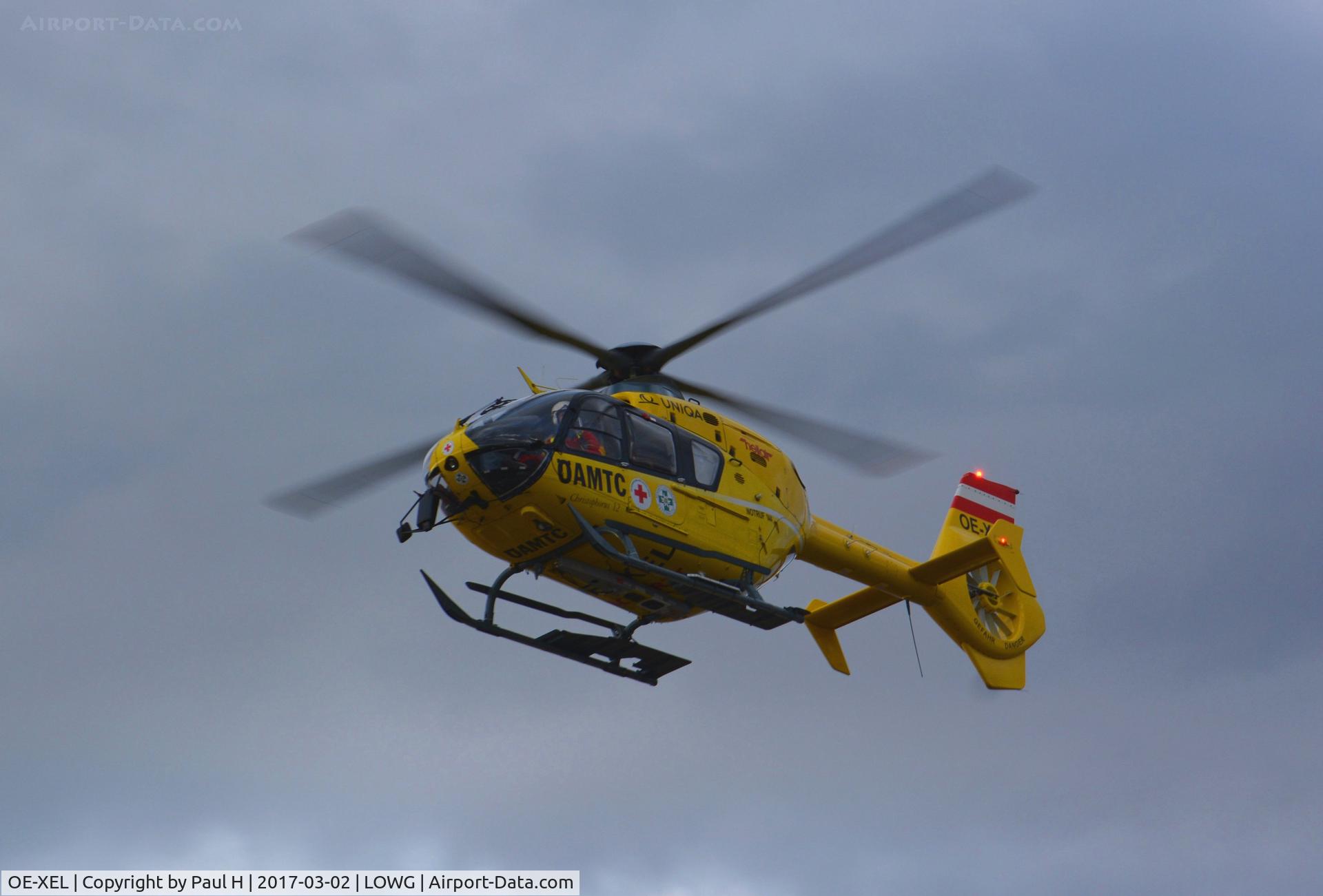 OE-XEL, 2001 Eurocopter EC-135T-2 C/N 0187, EC-135 flying over Graz airport