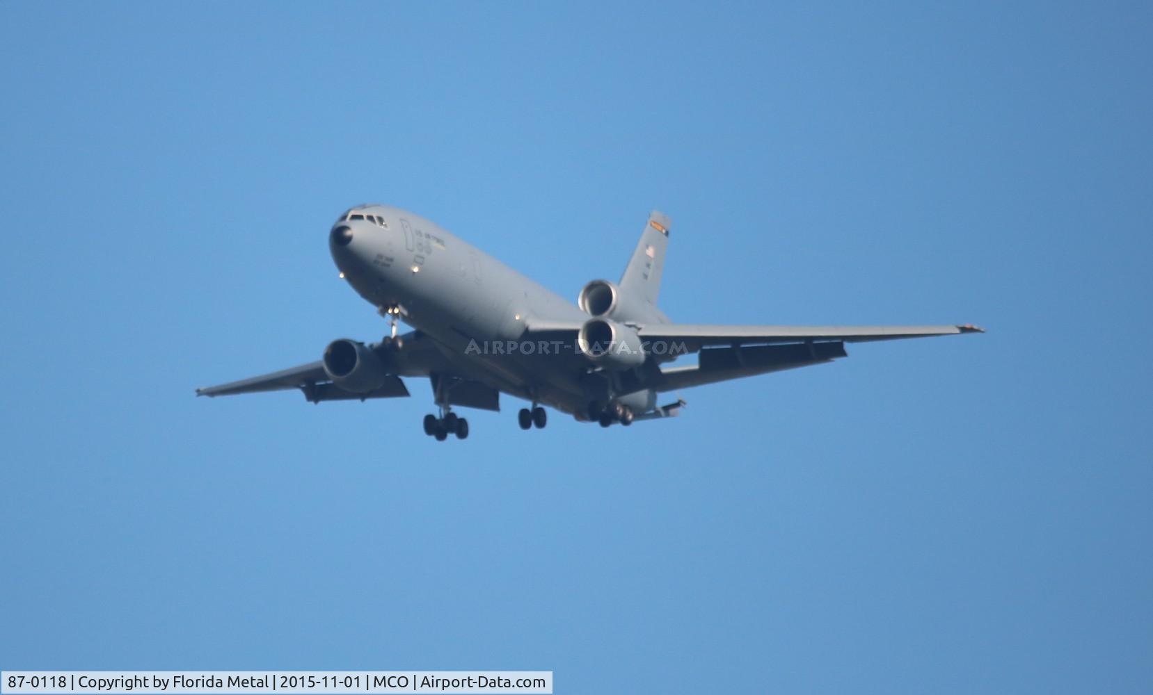 87-0118, 1987 McDonnell Douglas KC-10A Extender C/N 48304, KC-10A