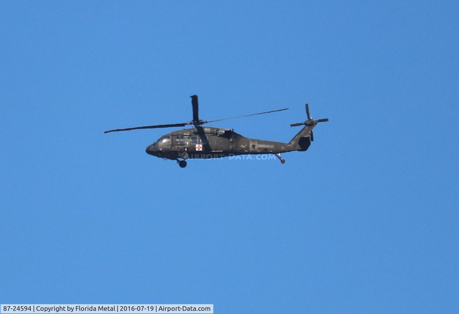 87-24594, 1987 Sikorsky UH-60A Black Hawk C/N 70-1105, UH-60A over LAX