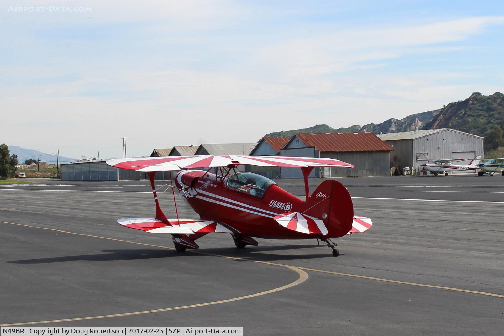 N49BR, Pitts S-2A Special C/N 2212, 1980 Aerotek PITTS S-2A SPECIAL, Lycoming AEIO-540 260 Hp, S-turns taxi to Rwy 22