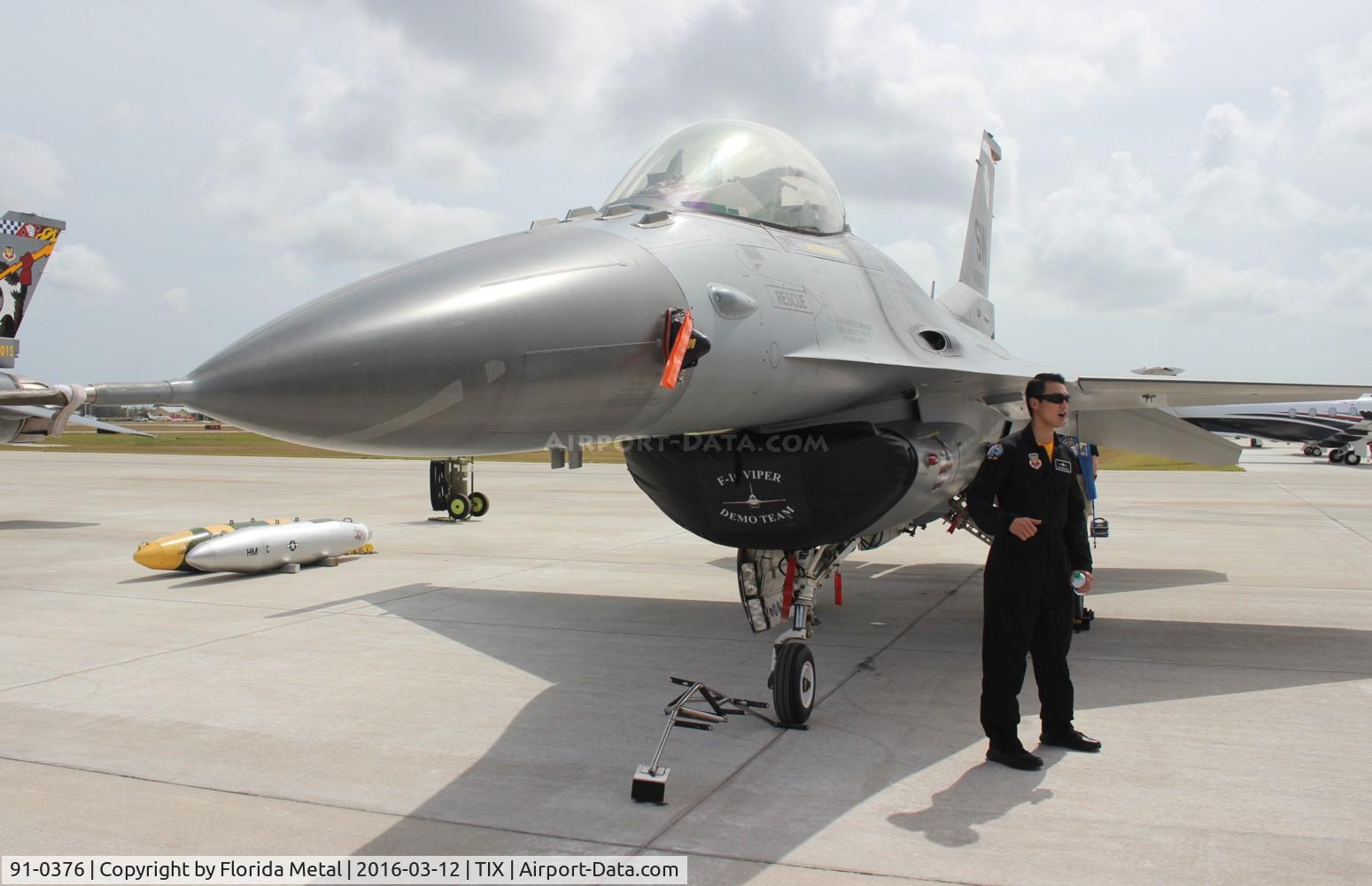 91-0376, 1991 General Dynamics F-16C Fighting Falcon C/N CC-74, F-16C