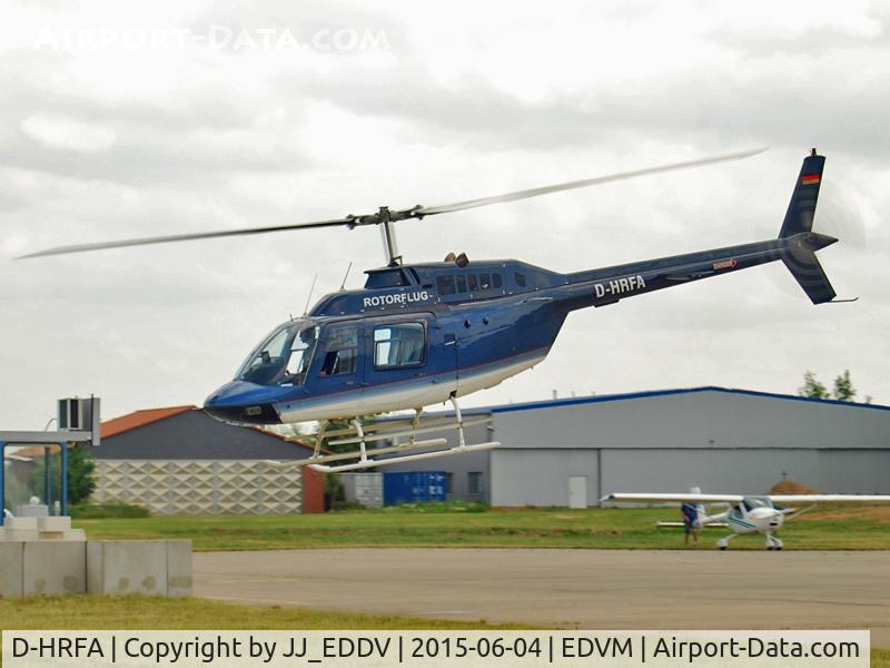 D-HRFA, Bell AB-206B JetRanger III C/N 8693, Gasstop at Hildesheim Airport.