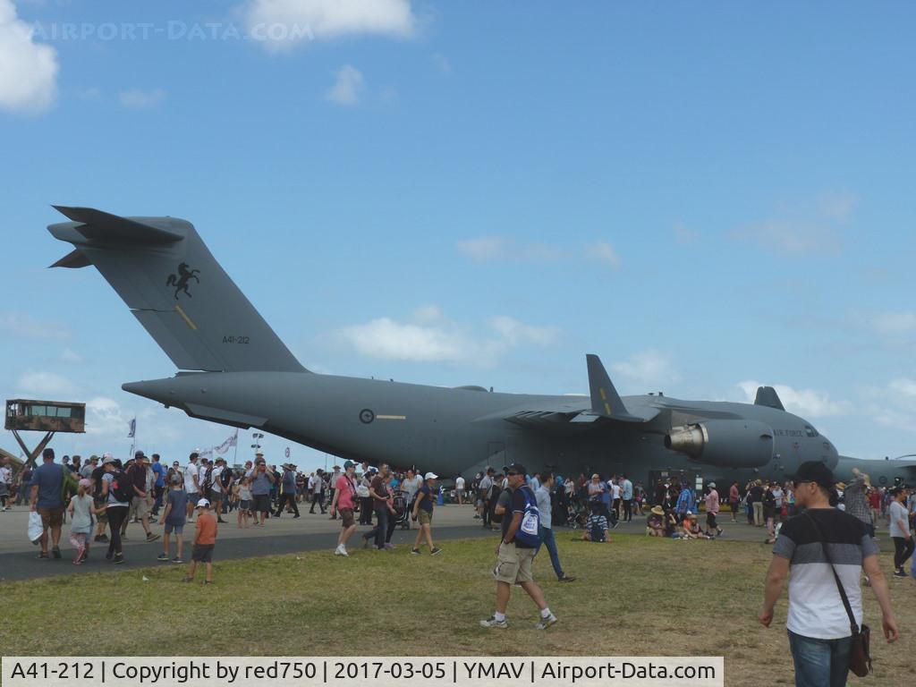 A41-212, 2015 Boeing C-17A Globemaster III C/N F-270/AUS-7, Airshow Downunder 2017, YMAV