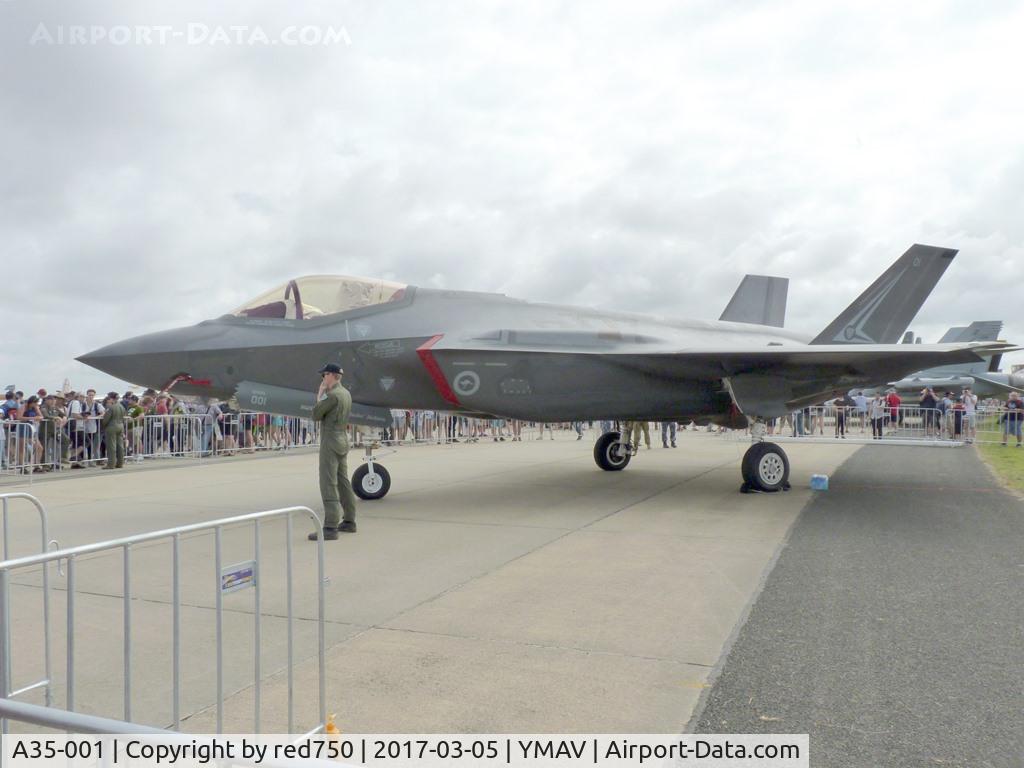 A35-001, 2014 Lockheed Martin F-35A Lightning II C/N AU-01, Airshow Downunder 2017, YMAV