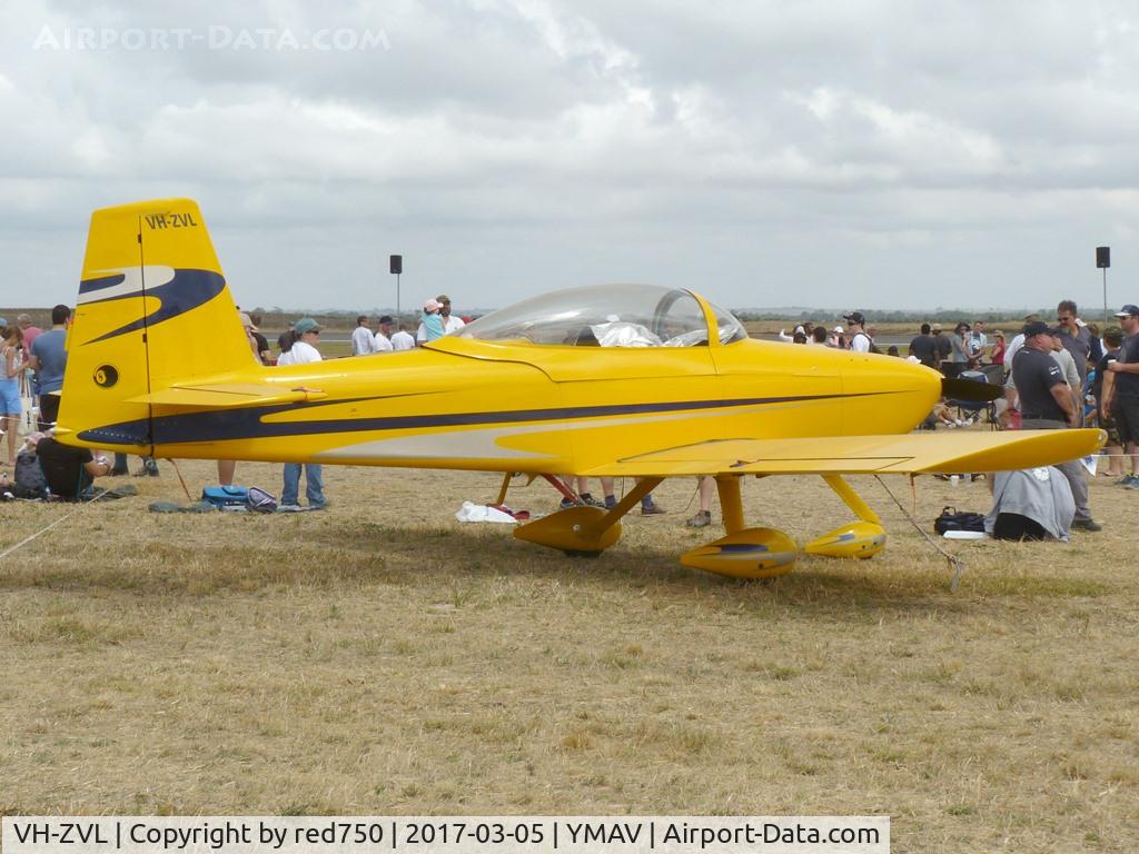 VH-ZVL, 2000 Vans RV-8 C/N Q227, Airshow Downunder 2017, YMAV