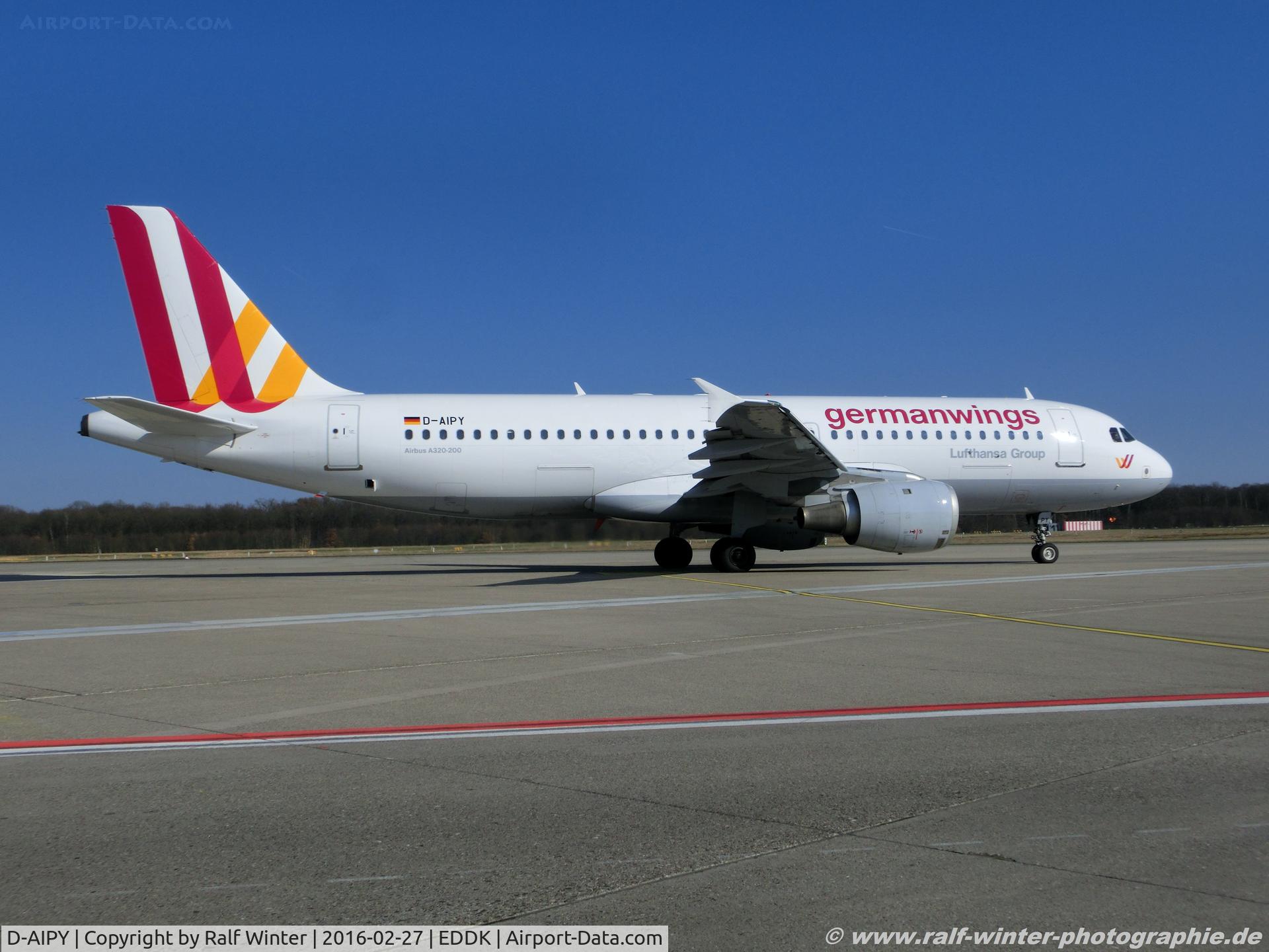 D-AIPY, 1991 Airbus A320-211 C/N 161, Airbus A320-211 - 4U GWI Germanwings ex Lufthansa 'Magdeburg' 161 - D-AIPY - 27.02.2016 - CGN